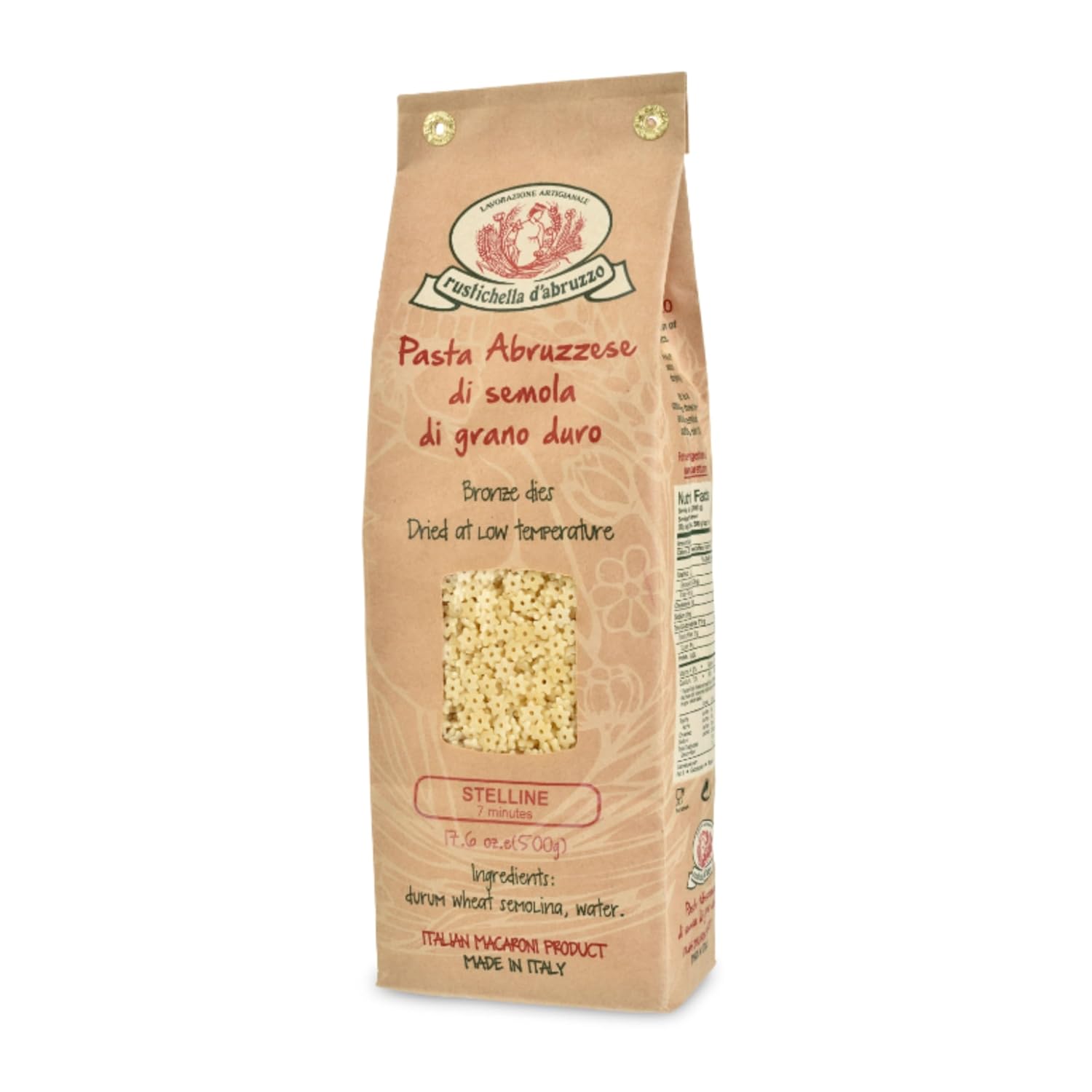 Rustichella-d'Abruzzo-Stelline-Pastina---500g-Small-Star-Shaped,-Perfect-Broths,-935