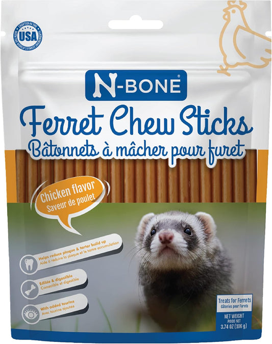 N-Bone-Ferret-Chew-Sticks-Chicken-Flavor,-3.74-oz-Bag-----------1819
