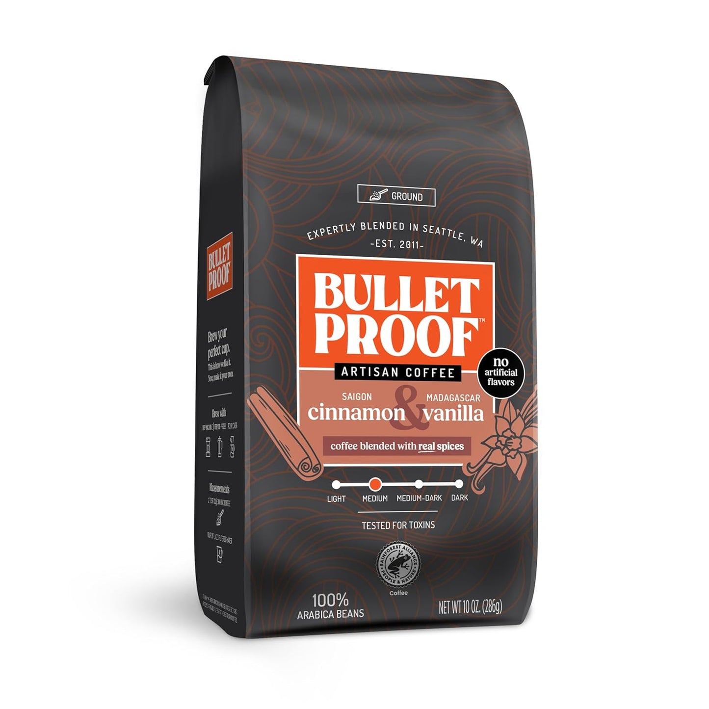 Bulletproof-Cinnamon-&-Vanilla-Flavored-Ground-Coffee,-Medium-Roast,-10-Oz,-Clean-Coffee-2863