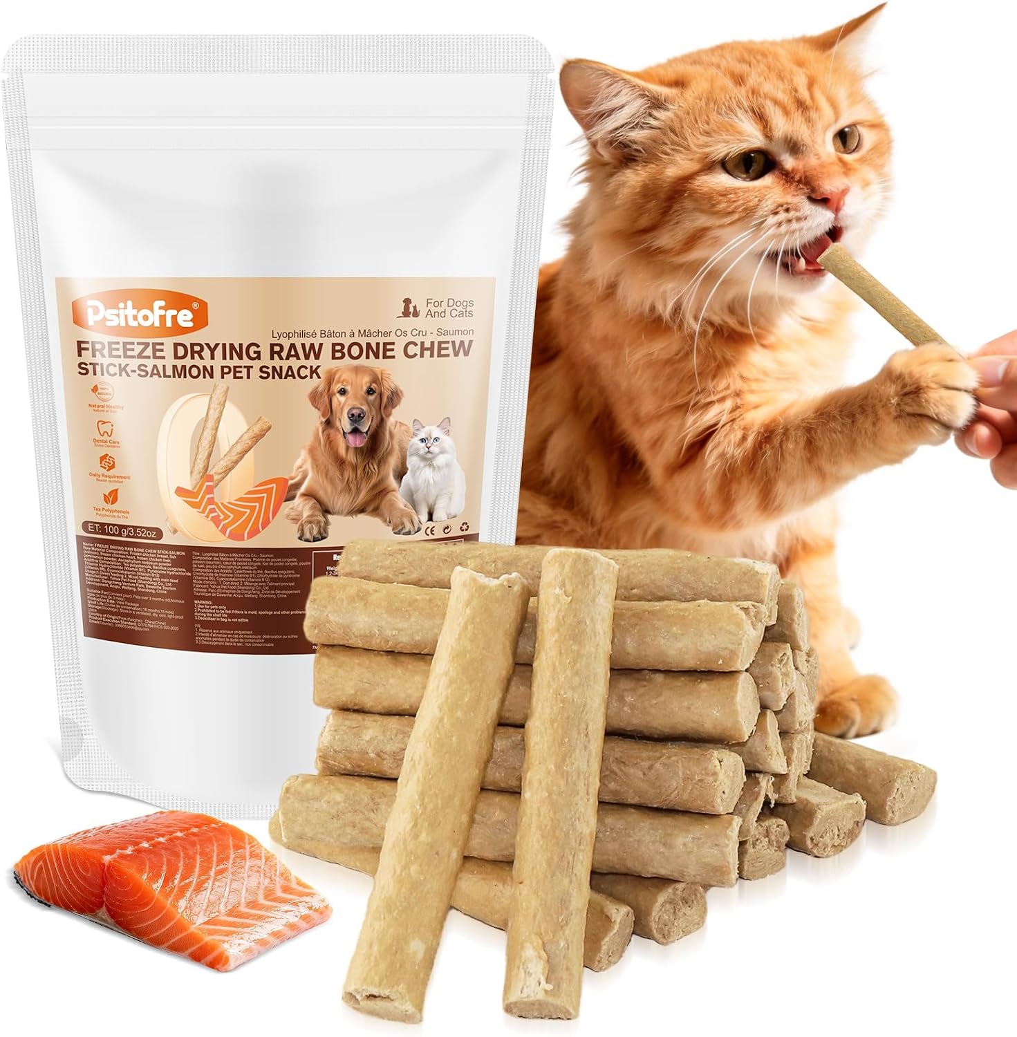 3.52oz-Freezed-Dried-Cat-Teething-Sticks,-Cat-Chew-Stick-for-Dental-Care,-Salmon-425