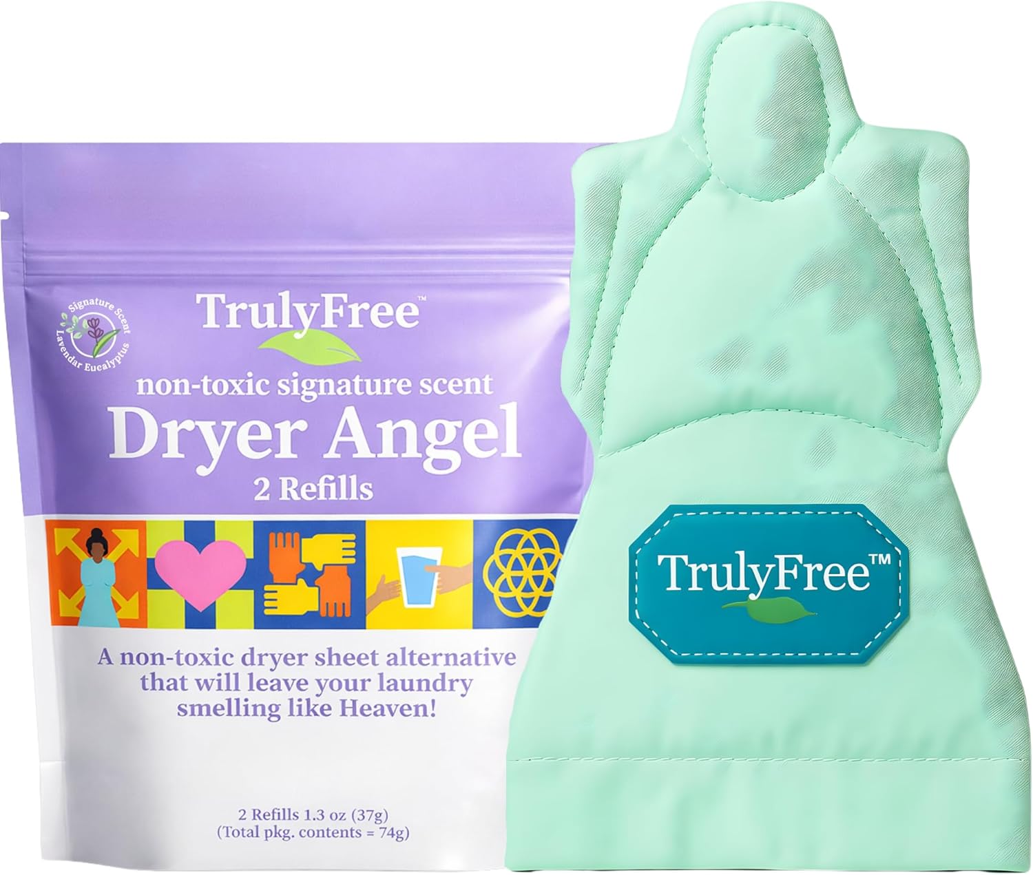Truly-Free-Dryer-Angel---Natural-Dryer-Sheet-Alt,-Non-Toxic-Reusable-Fabric-1194