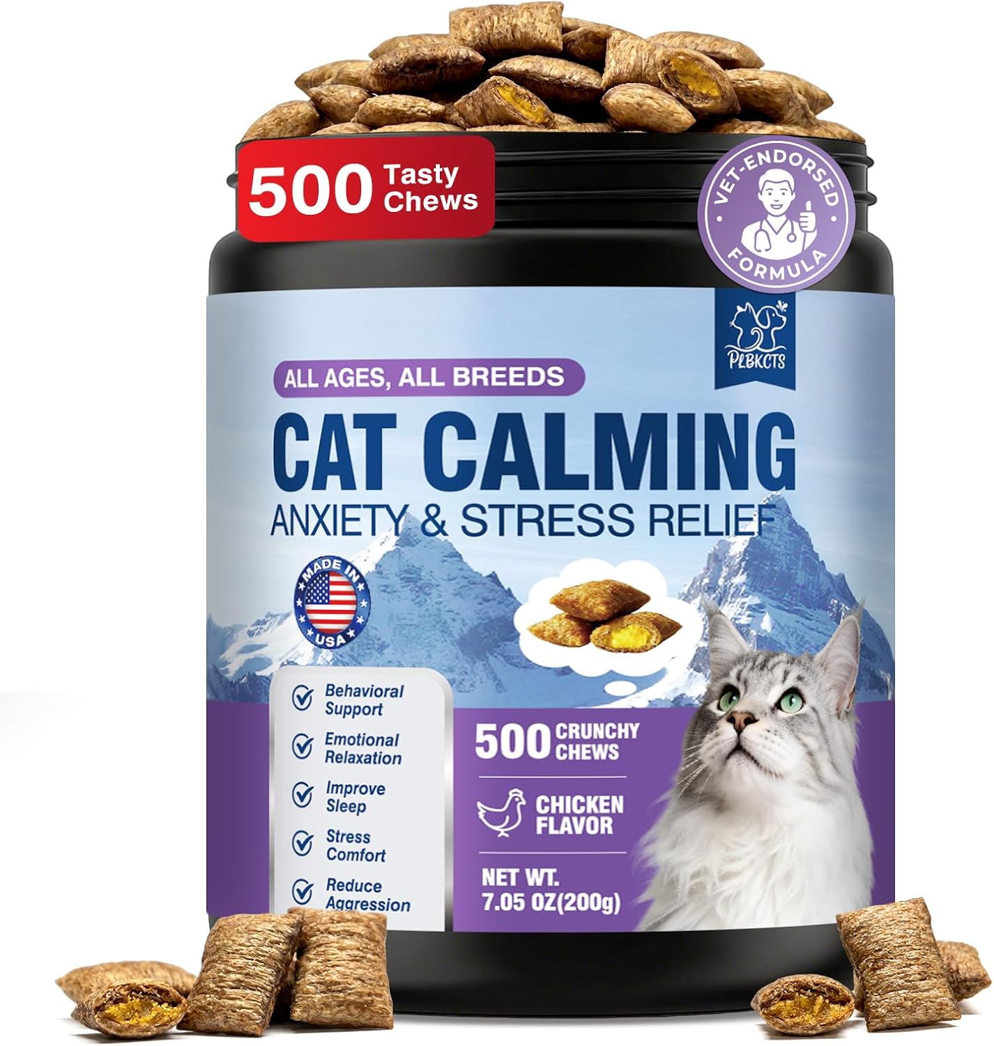 Calming-Treats-for-Cats,-500-Crunchy-Creamy-Calm-Chews-Relieve-Anxiety,-Stress-&-1349