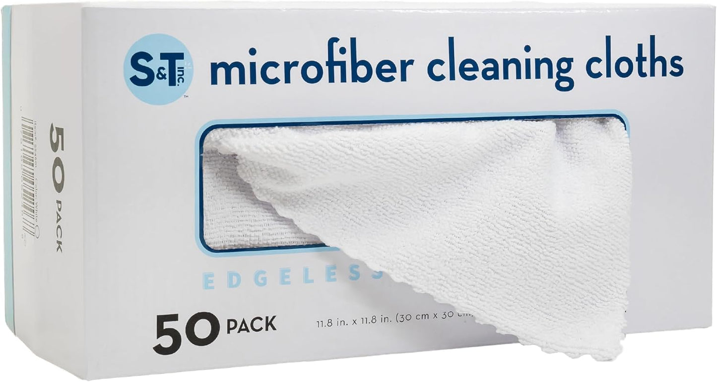 S&T-INC.-50-Pack-Microfiber-Cleaning-Cloth-with-Box,-Bulk-4639