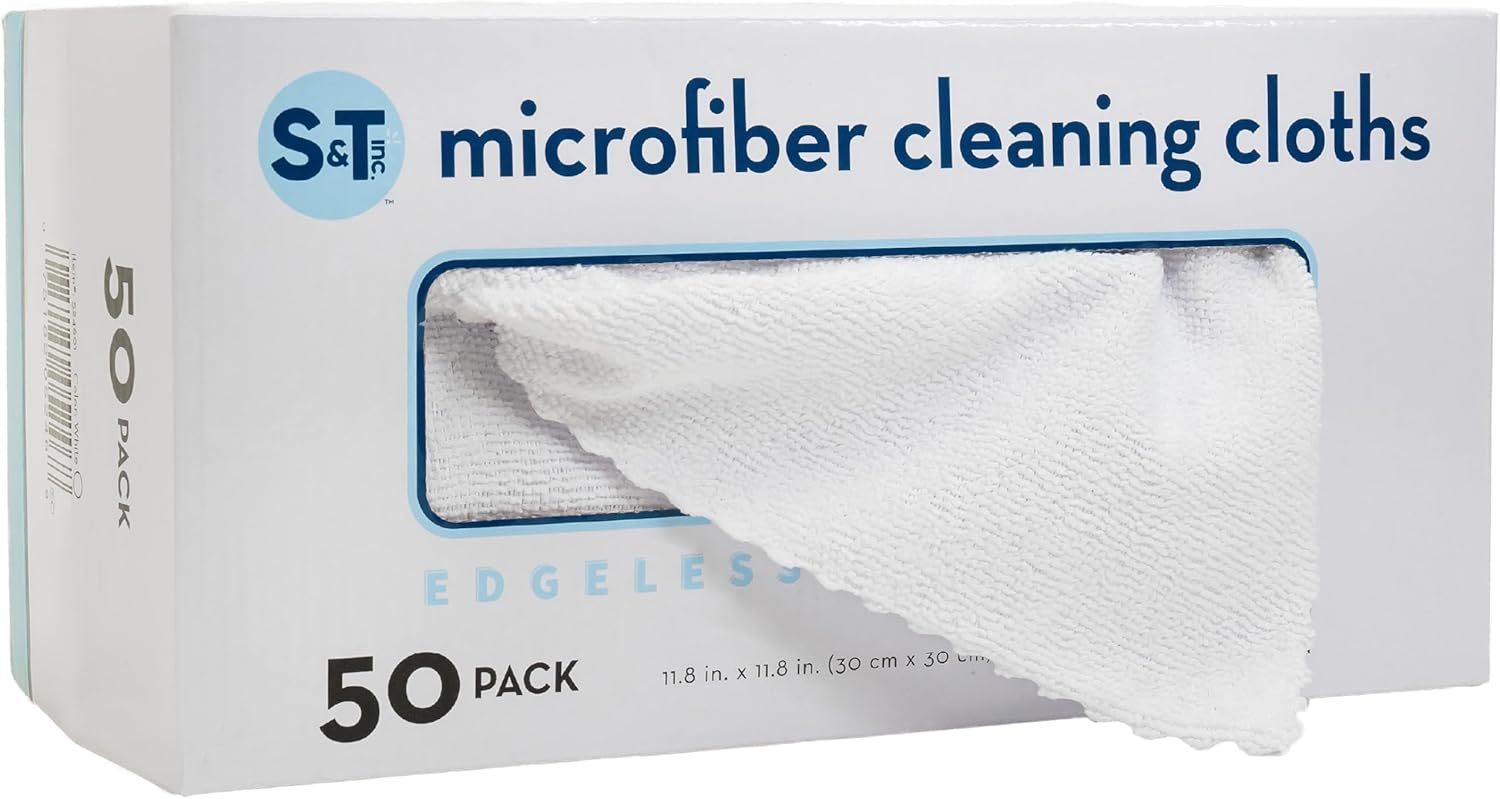 S&T-INC.-50-Pack-Microfiber-Cleaning-Cloth-with-Box,-Bulk-4639