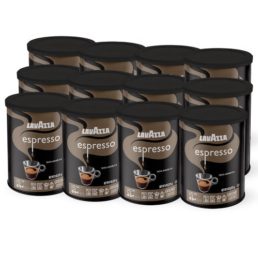 Lavazza,-Caffè-Espresso,-Café-Molido,-Tostado-Medio,-12-Latas-de-8--205