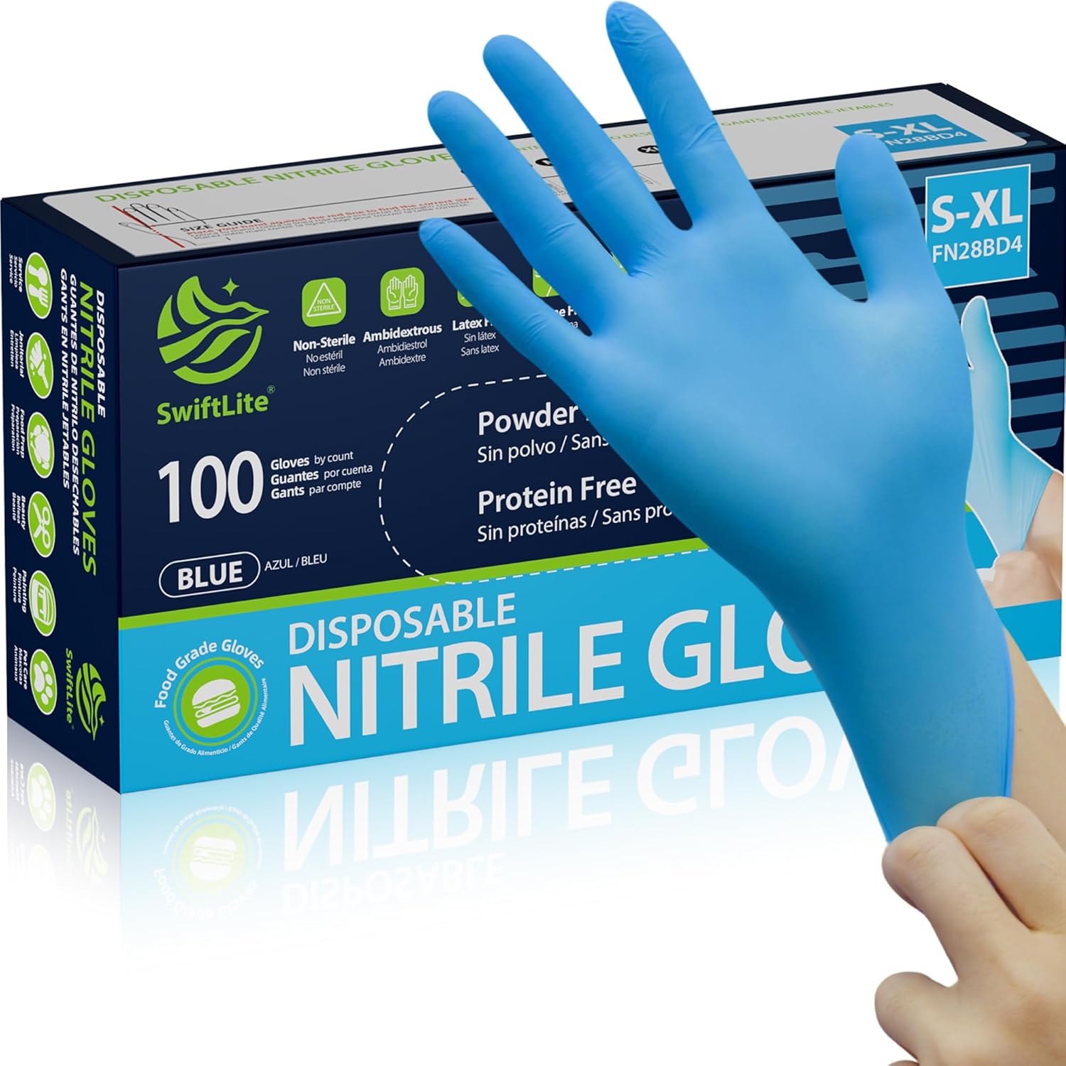 SWIFTLITE-Nitrile-Gloves,-Food-Safe-Disposable-Gloves-Latex-Free,-Blue-Rubber-Gloves-Powder-Free-for-1482