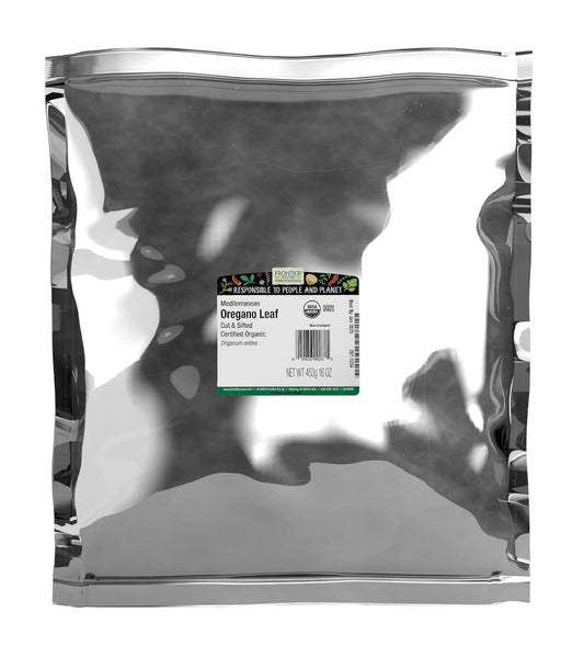 Frontier-Co-Op-Mediterranean-Oregano,-Fancy-Grade,-16-Oz,-Bulk-Bag---Restaurant-Supply-1833