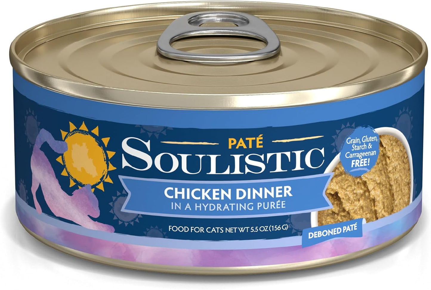 Soulistic-Paté,-Chicken-Dinner-in-a-Hydrating-Purée,-5.5oz-Can,-Pack-8----496