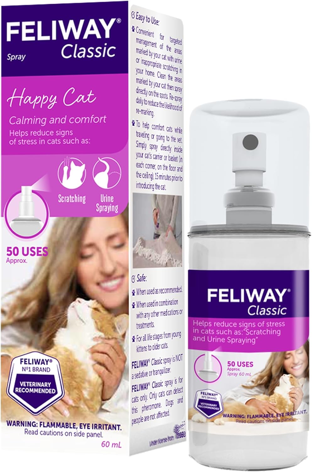 FELIWAY-Classic-Cat-Calming-Spray,-60ml-|-Comforts-Cats-at-Home-and-On-1709