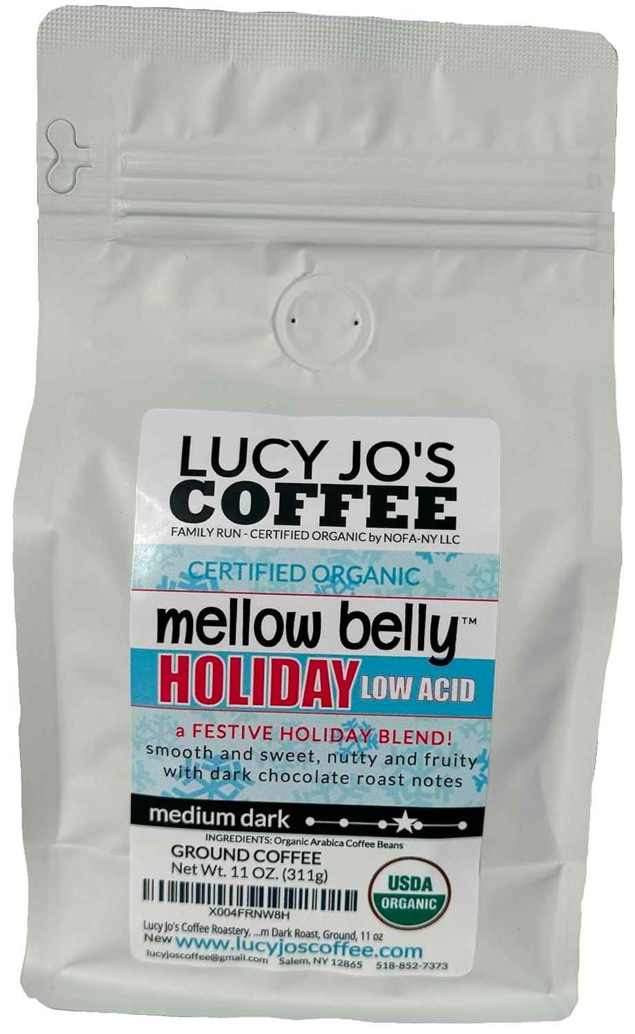 Lucy-Jo's-Coffee-Roastery,-Organic-Mellow-Belly-Holiday-Mezcla-baja-en-tostado1407