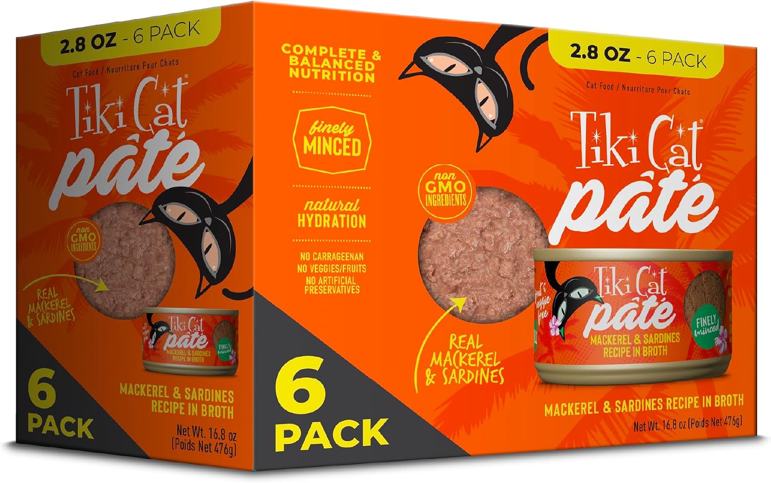 Tiki-Cat-Grill-Pate-Sardine-&-Mackerel,-2.8-oz.-Can-(6-Count)--524