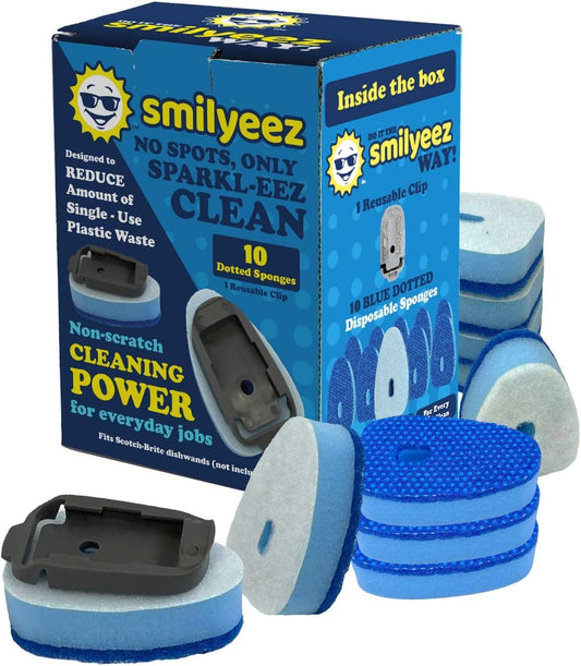 Smilyeez-No-Plastic-Blue-Dotted-Sponge-Refill-for-Scotch-Brite's-Dishwand-230