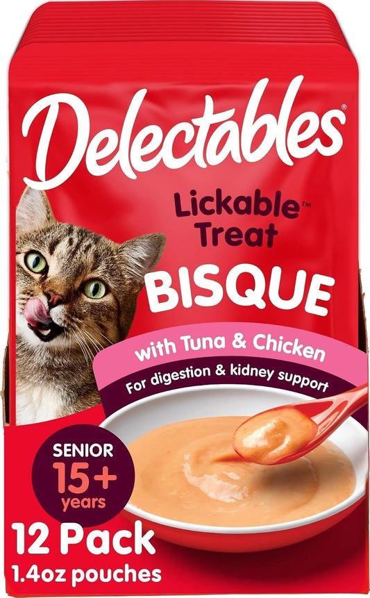 Delectables-Lickable-Wet-Cat-Treats---Tuna-&-Chicken,-1.4-Ounce-(Pack-of-12)-566