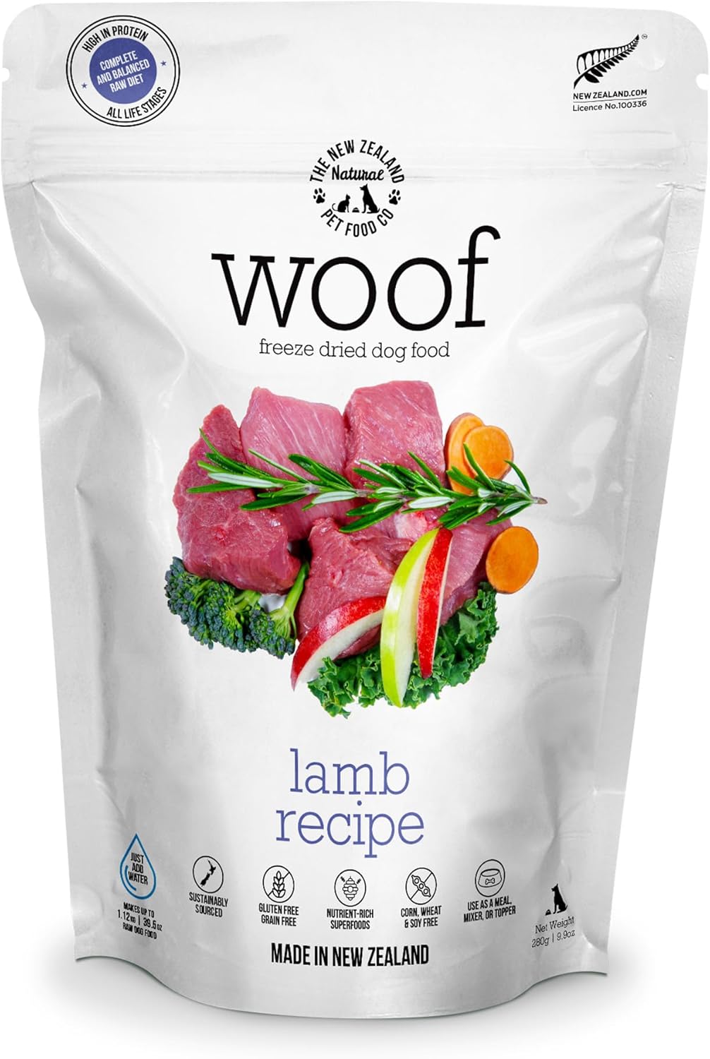 WOOF-Lamb-Freeze-Dried-Raw-Dog-Food,-Mixer,-or-Topper,-or-Treat---998