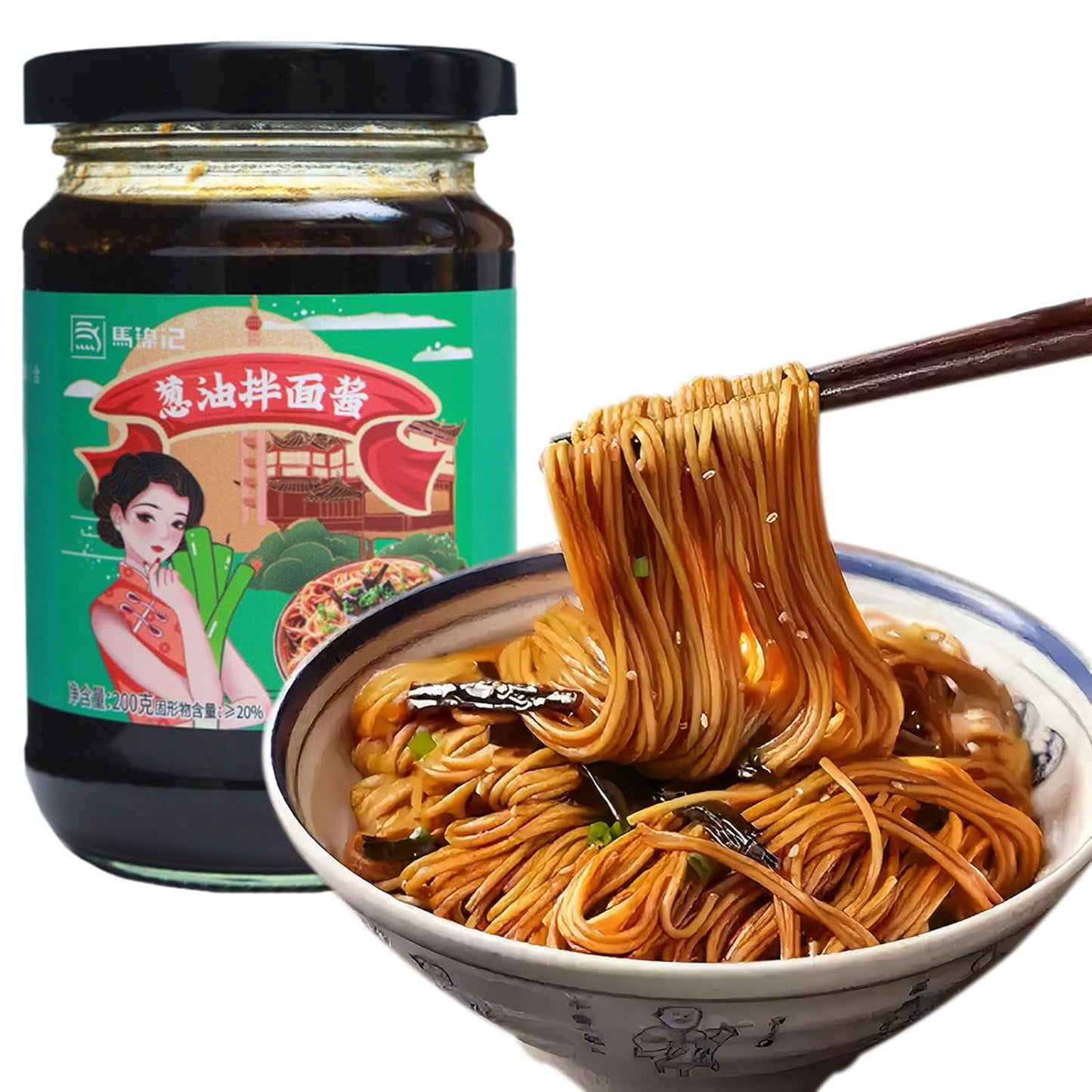 SXETBEAN-Shanghai-Scallion-Sauce,-7oz/200g-Scallion-Oil-Sauce,-Spring-Onion-Paste-for-528