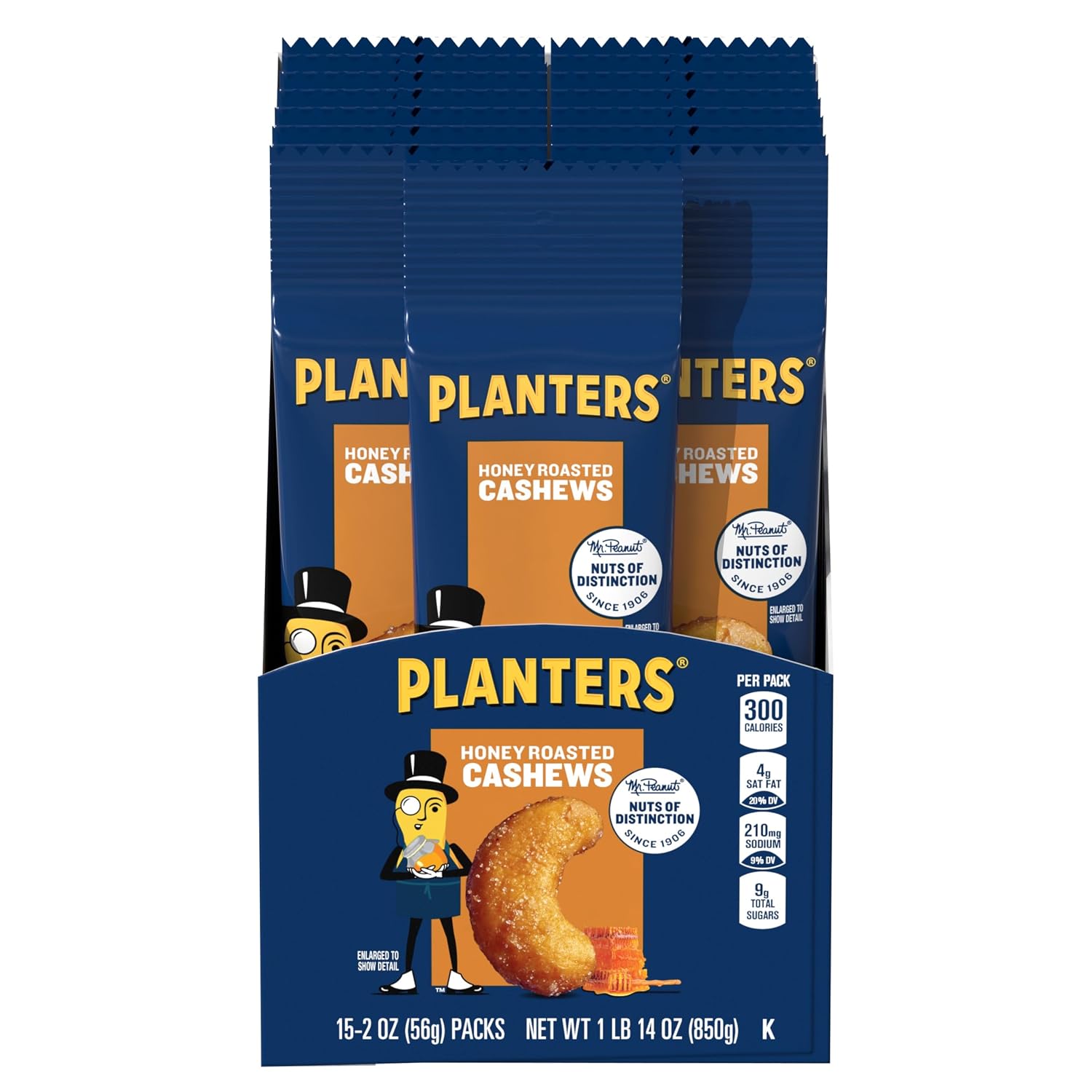 PLANTERS-Deluxe-Honey-Roasted-Cashews,-Plant-Based-Protein,-2-Oz-(15--Ct)-|-Roasted-Flavored-373