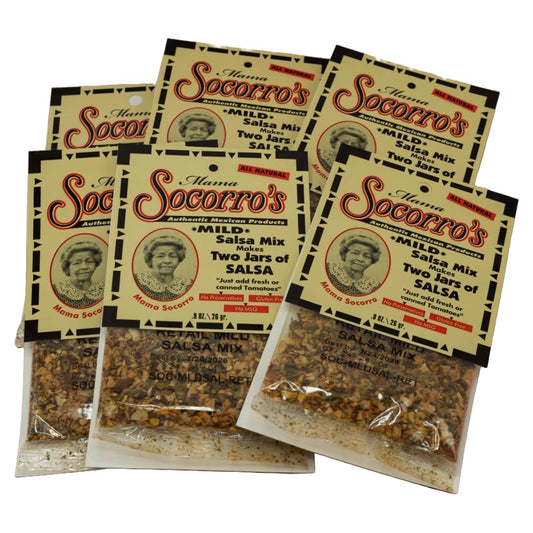 Mama-Socorro's-Mezcla-de-condimentos-para-salsa-suave,-totalmente-natural,-gluten,-200