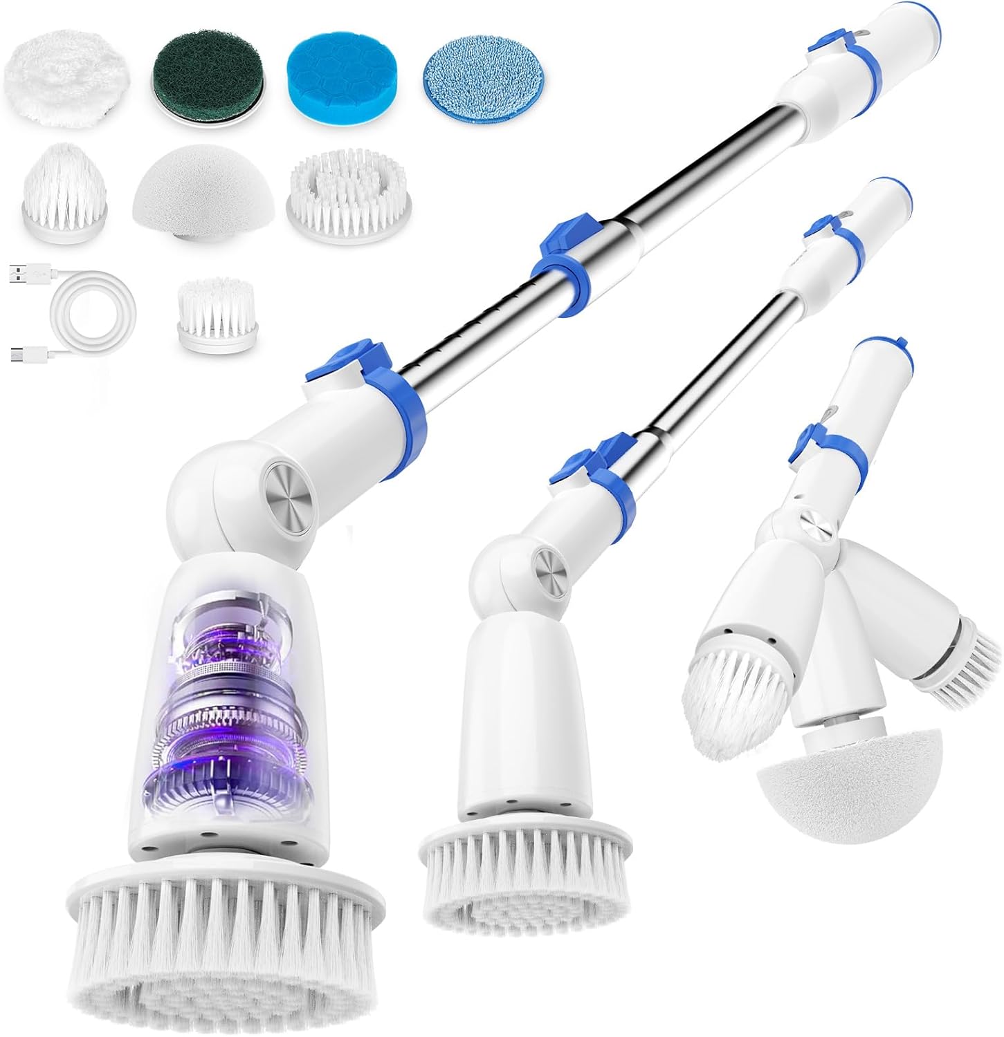 BEAUTURAL-Cordless-Electric-Spin-Scrubber-Rechaegeable-IPX7-Waterproof,-2-Adjustable-843