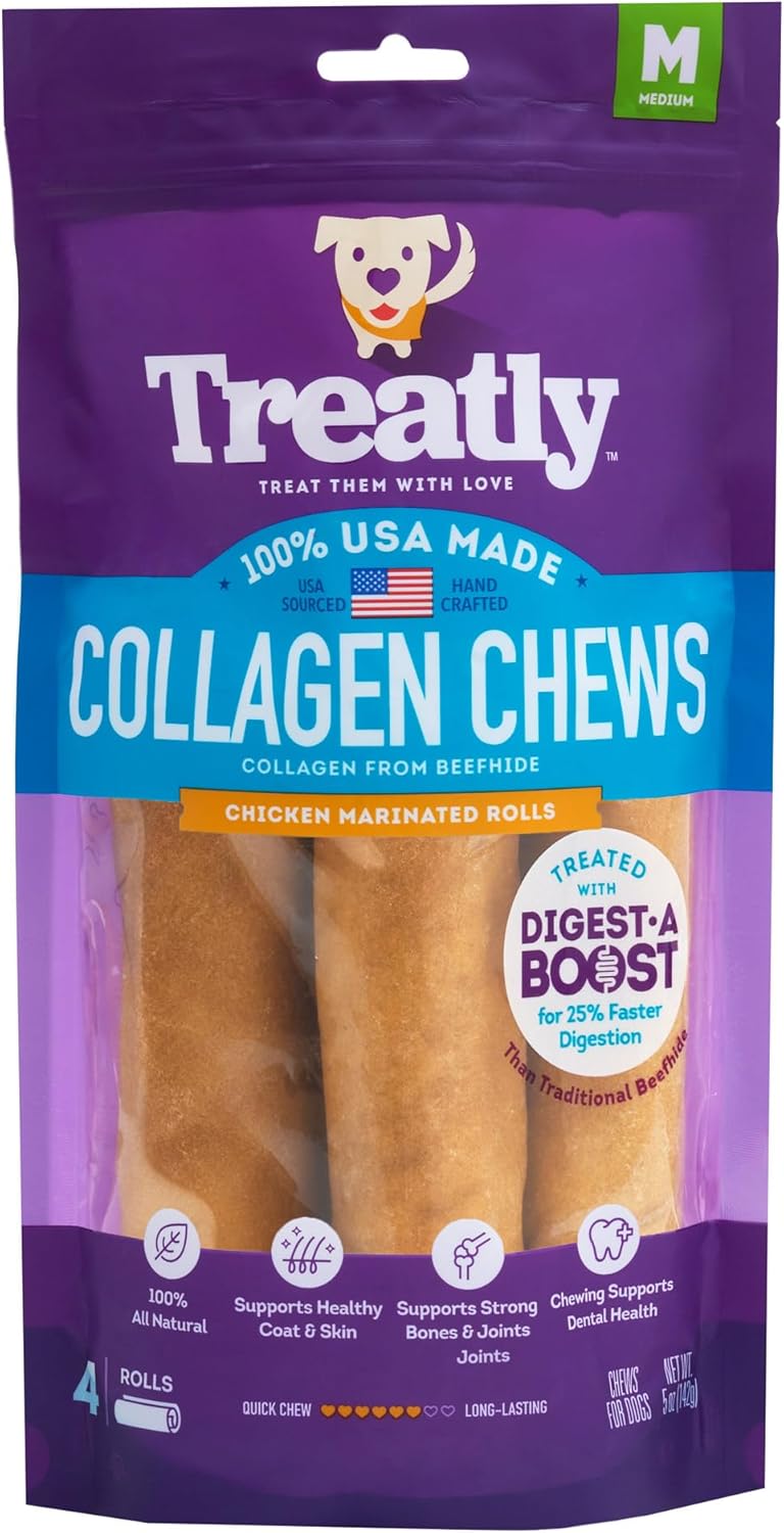 USA-Collagen-Rolls-6-7"-Dog-Chew-Treats---Chicken-Marinade-Flavor,-Count/1-601