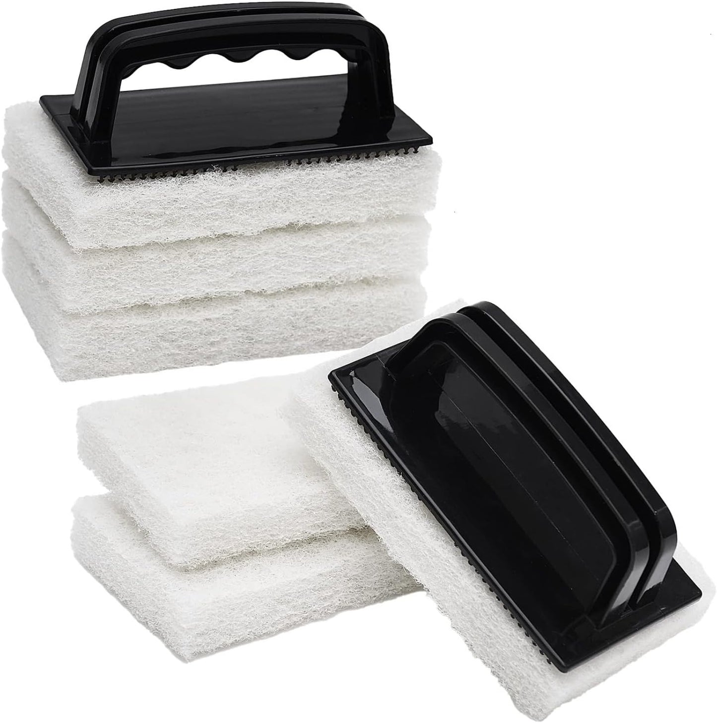 YoleShy-Handled-Scrubber-Set,-Non-Scratch-Bathroom-Scrubbing-Pads,-Bathtub-Scrubber-3509