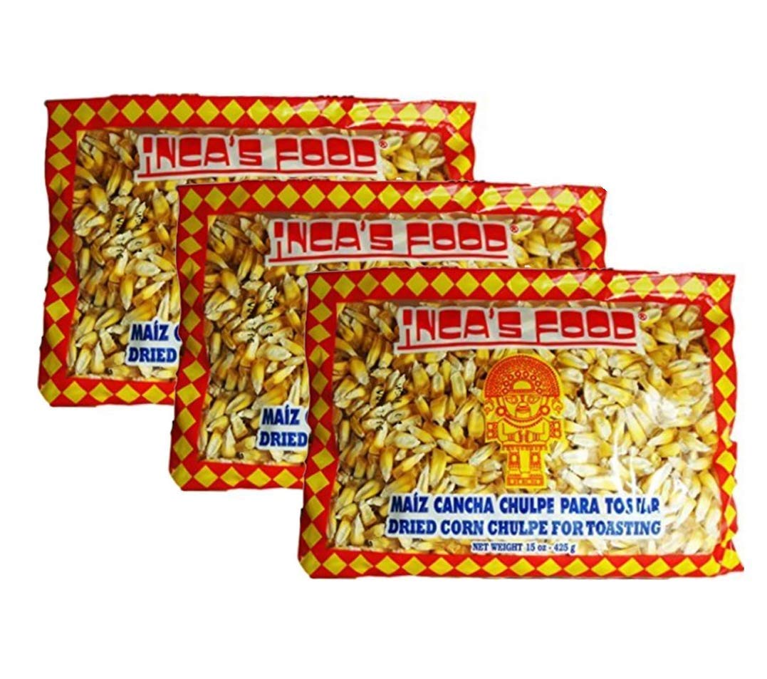 Inca's-Food-Maiz-Cancha-Chulpe-15-Oz-(3-pack),-Dried-Corn-for-Toasting,-740