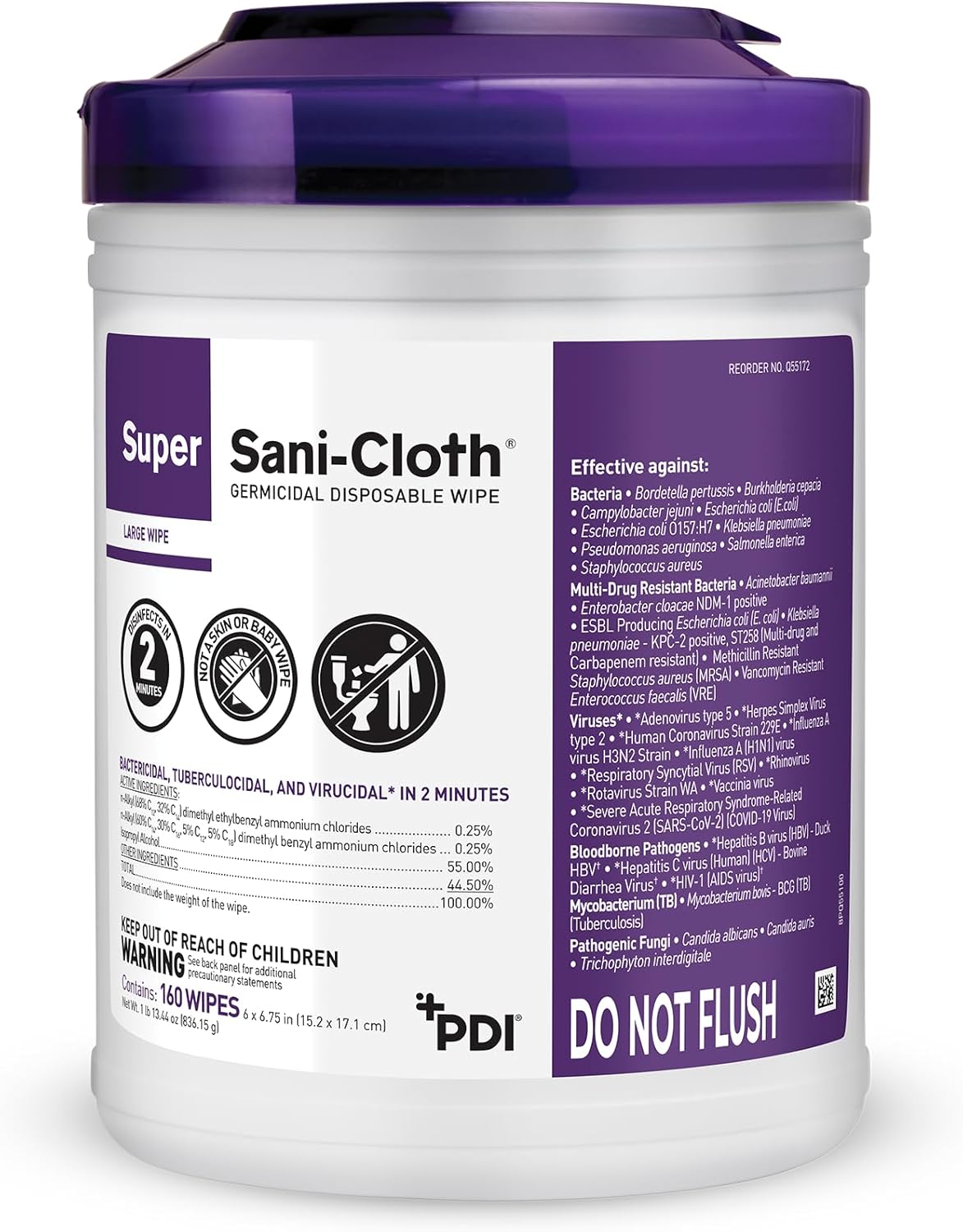 Professional-Disposables-Surface-Disinfectant-Super-Sani-Cloth-Wipes,-160Count---------------1963
