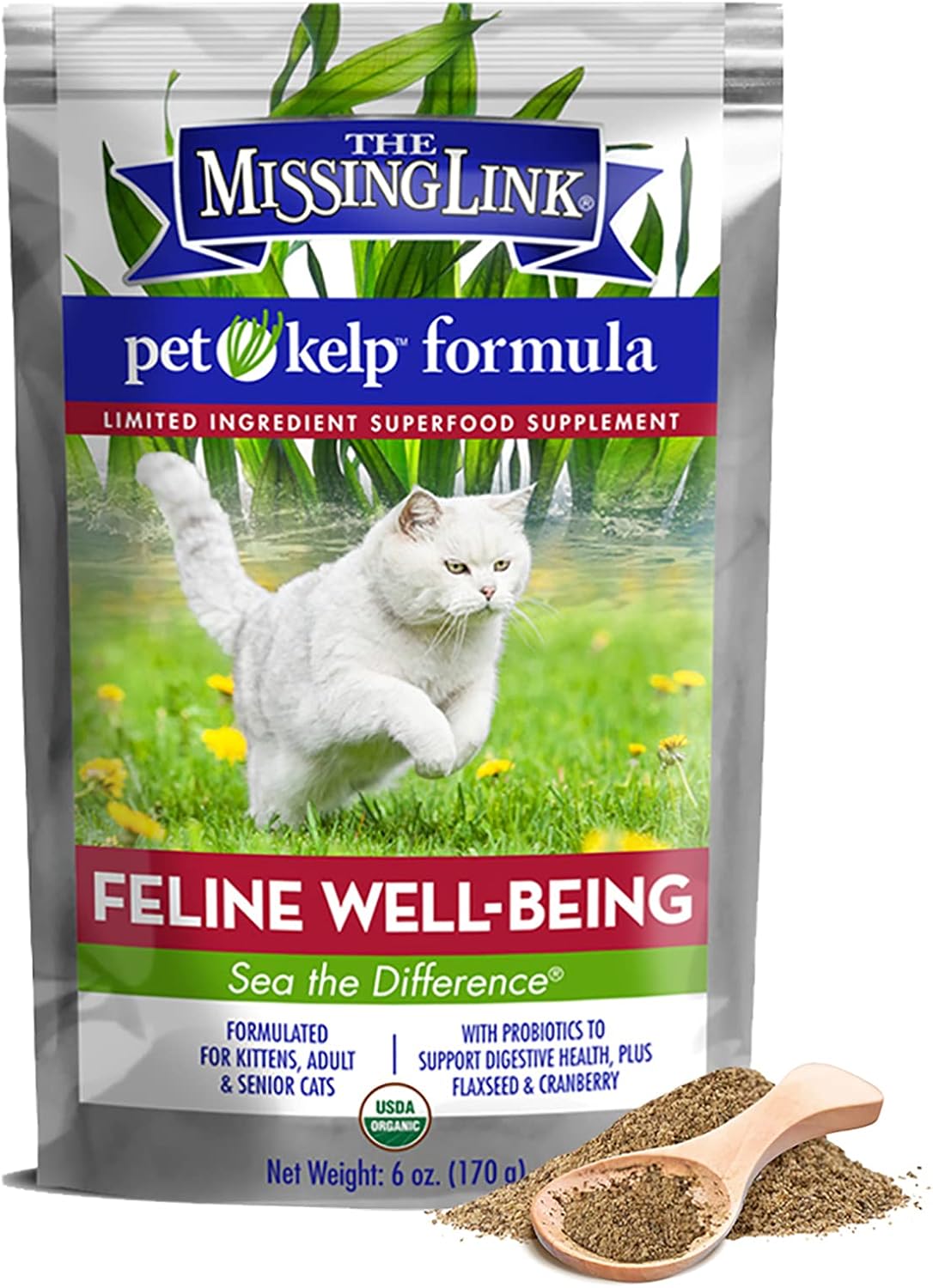 The-Missing-Link-Pet-Kelp-Feline-Well-Being-6oz-Superfood-Powdered-Supplement,-Organic-&-544