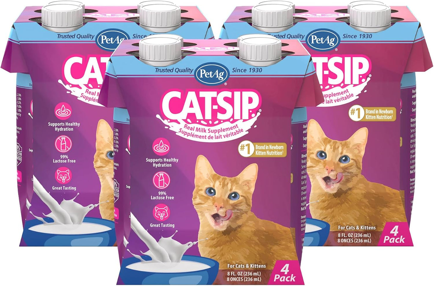 PetAg-Cat-Sip-Real-Milk---8-oz,-12-Pack---Ready-to-Feed-Snack-for-358