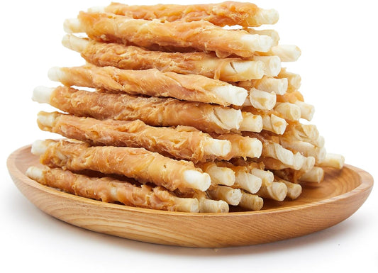Jungle-Calling-52-Count-Chicken-Wrapped-Rawhide-Sticks-Dog-Treats,-High-Protein,-Inch-1524