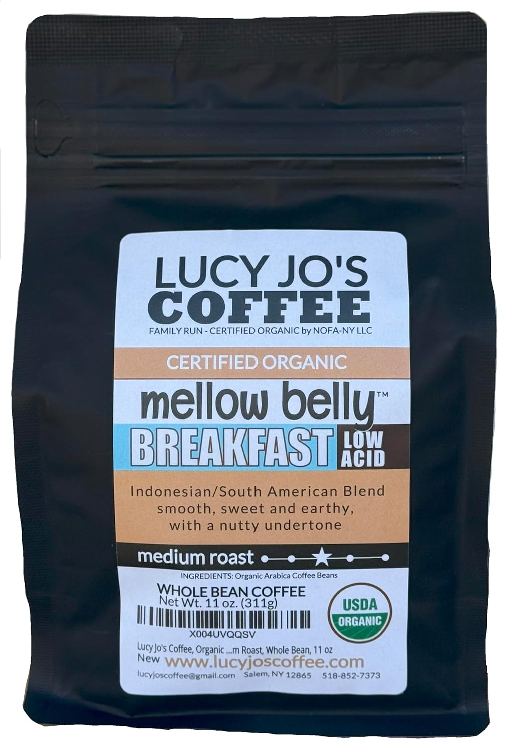Lucy-Jo's-Coffee,-Organic-Mellow-Belly-Breakfast-Low-Acid-Blend,-Medium-Roast,-Whole-282