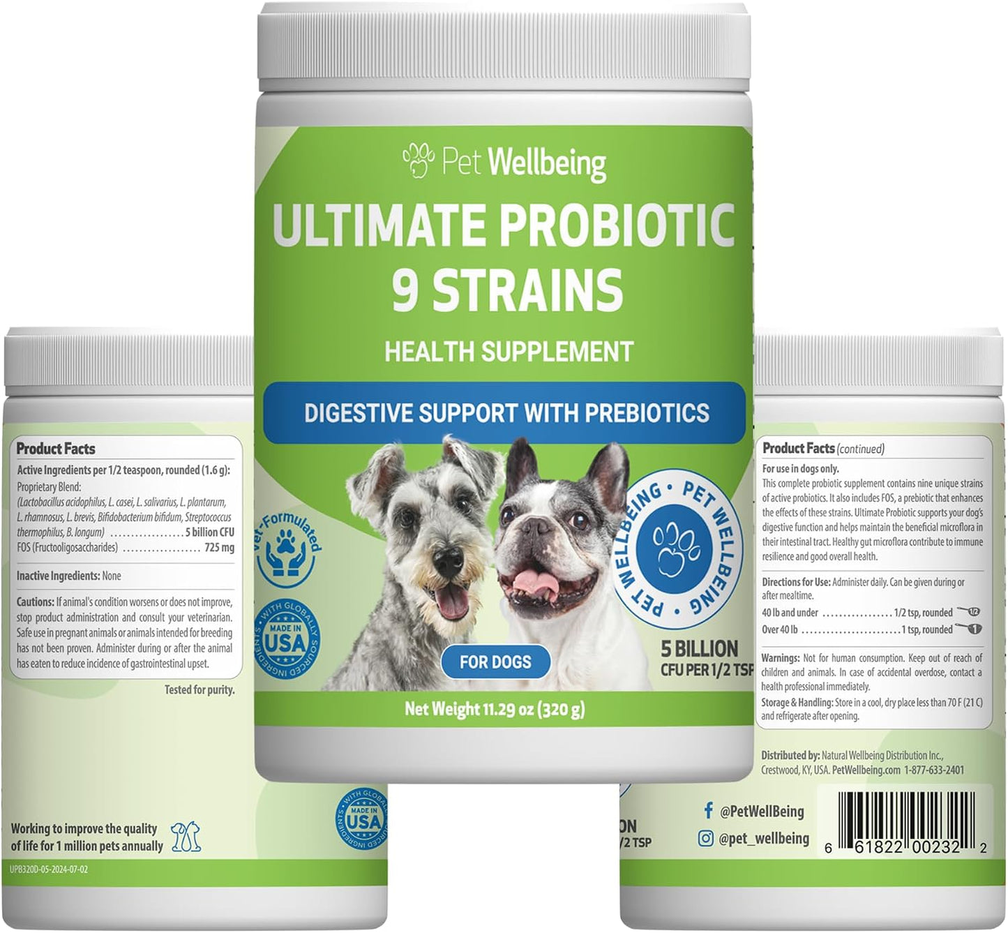 Pet-Wellbeing-Ultimate-Probiotic-9-Strains-for-Dogs---Gut-Health,-320-g-349