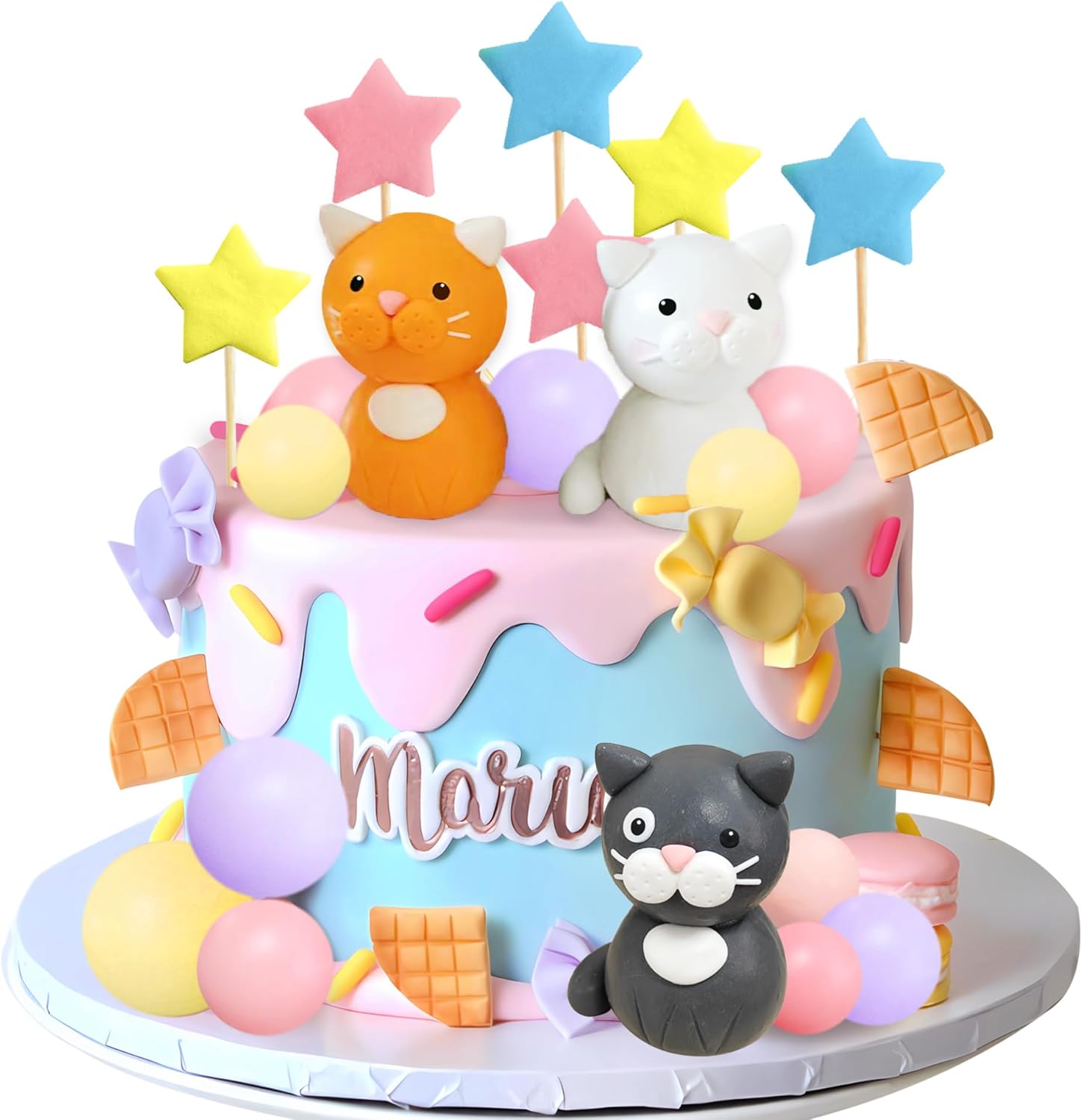 DRWATE-Cat-Cake-Topper-Cute-Cats-Figurines-393