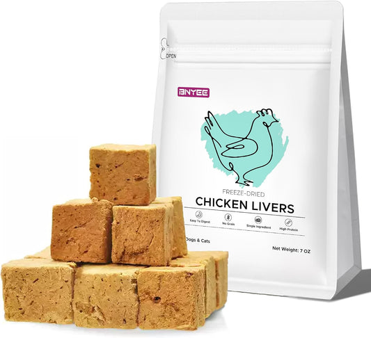 7-OZ-Freeze-Dried-Chicken-Liver-Treats-for-Dogs-Cats,-High-Protein-Raw-Dog-126