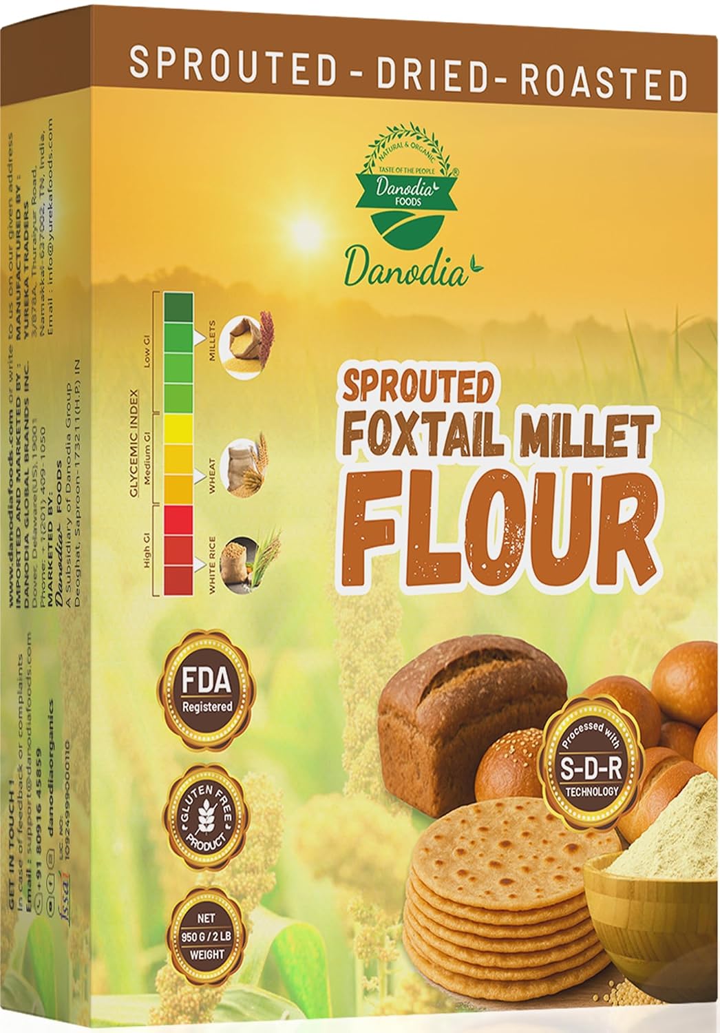 Danodia-Foods-Sprouted-Foxtail-Millet-Flour-950g-/-2-lb,-Roasted-&-218
