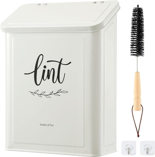Perfnique-Magnetic-Lint-Bin-for-Laundry-Room-with-Lint-Brush,-Wall-Mounted-658