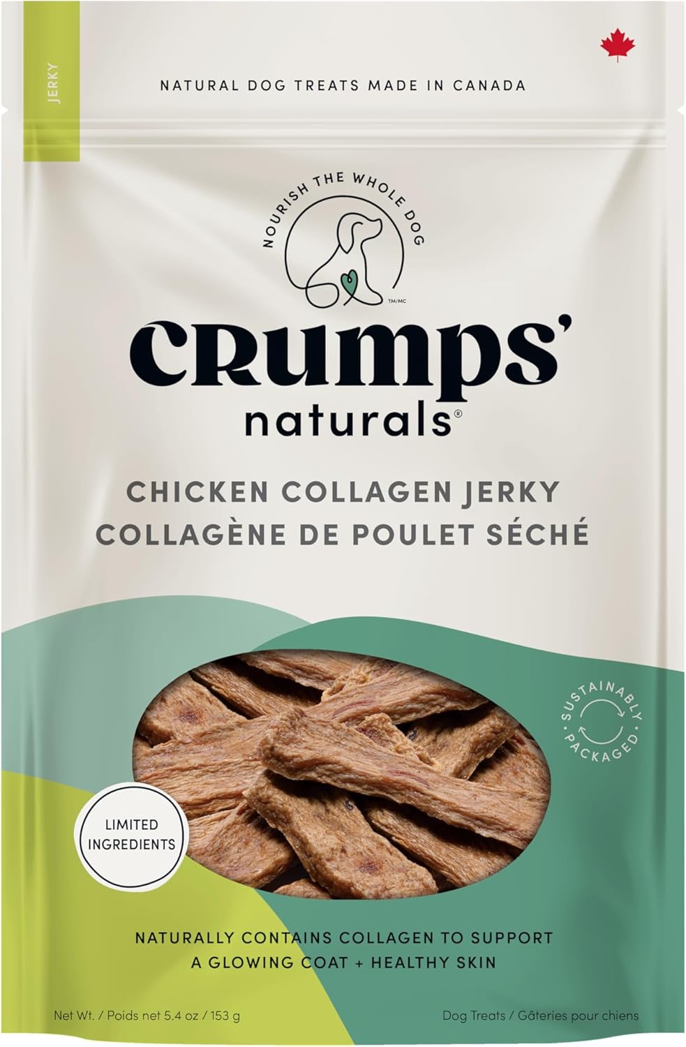 Crumps'-Naturals-Chicken-Collagen-Jerky-5.4oz,-Dog-Treats---------447
