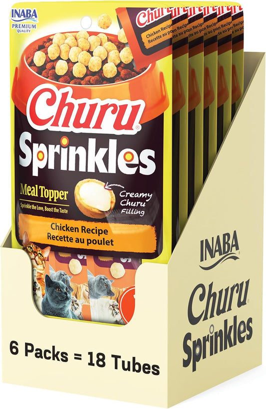 INABA-Churu-Sprinkles-for-Cat,-Soft-&-Chewy-Churu-Filled,-Baked-Chicken-Cat-Treat-361