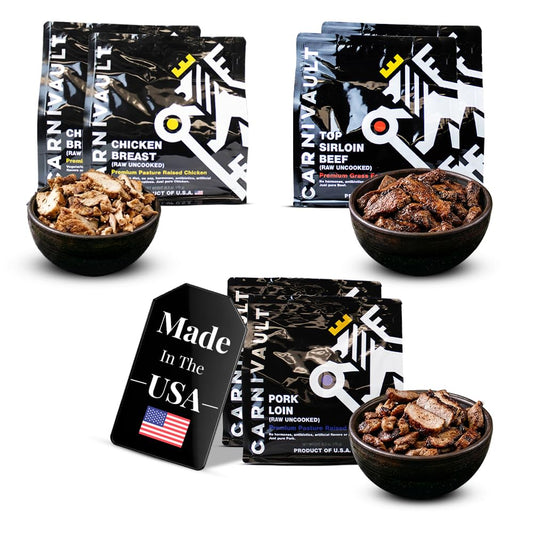 CarniVault-Freeze-Dried-Meat-Variety-Pack-(6-Pack)-–-Grass-Fed-Beef,-Pasture-Raised-Chicken-334