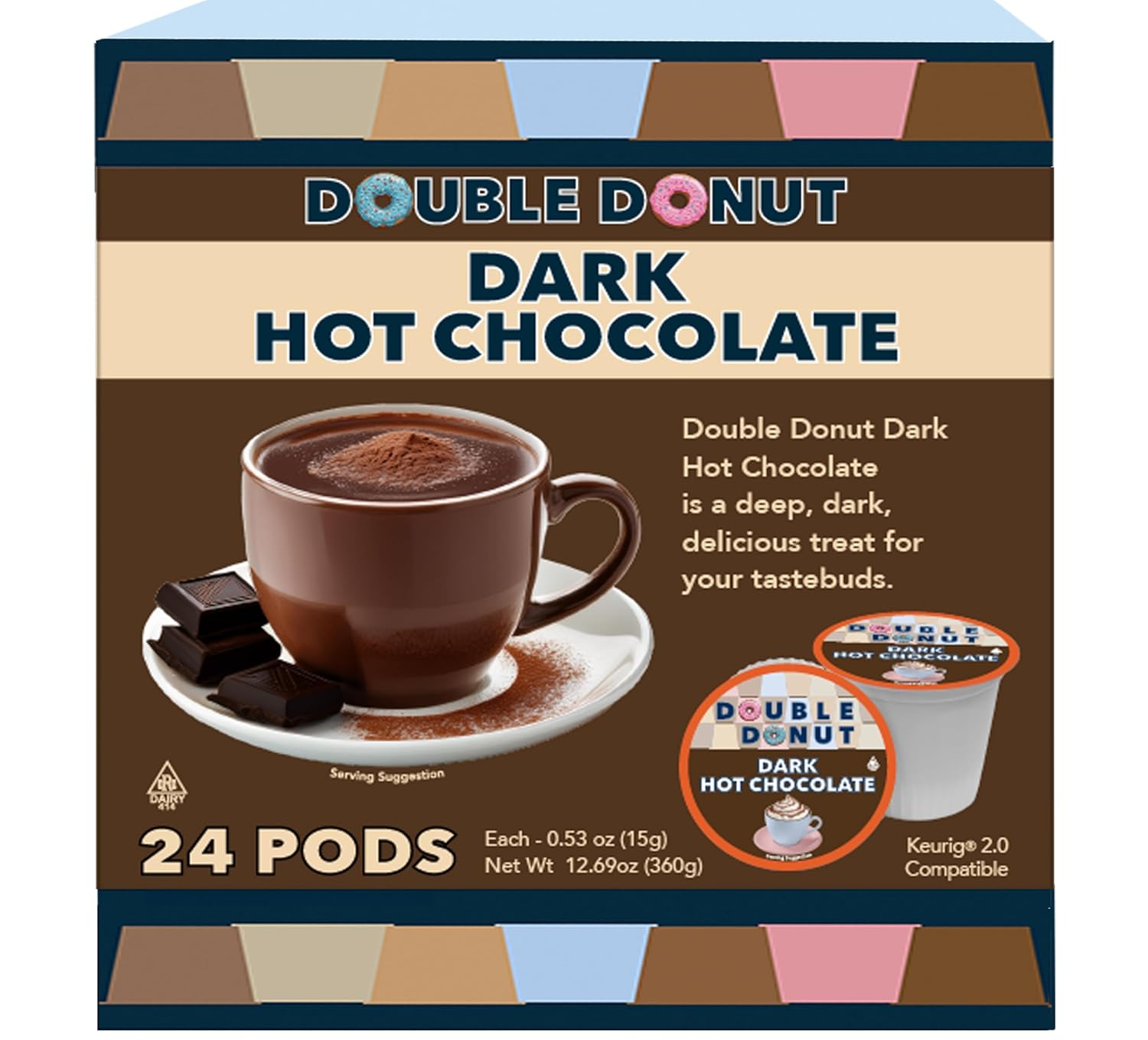 Double-Donut-Coffee-Dark-Hot-Chocolate-Pods-for-Keurig-K-Cups-Brewers,-Single-2511