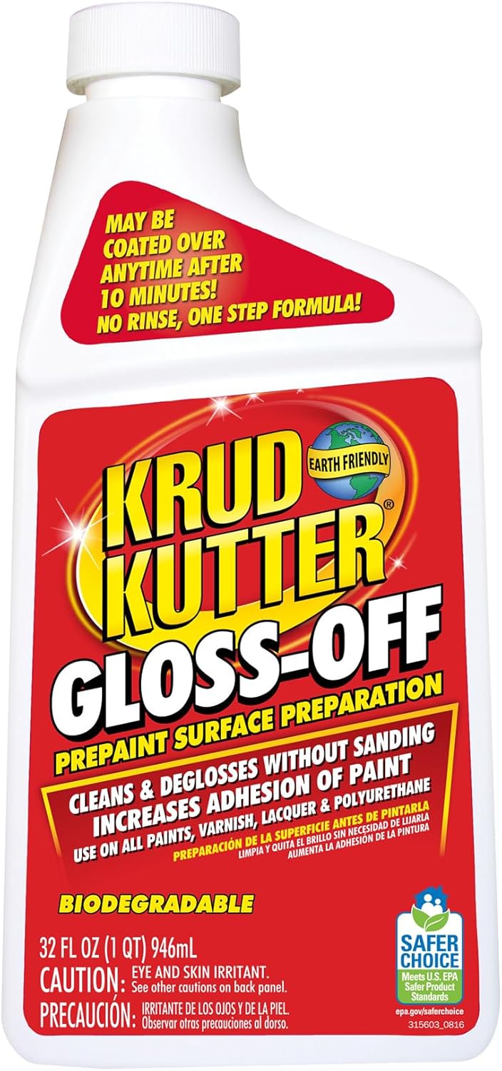 Krud-Kutter-Gloss-Off-Prepaint-Surface-Preparation-Cleaner,-32-oz,-No-Sanding-Liquid-Deglosser-for-Cabinets,-1371