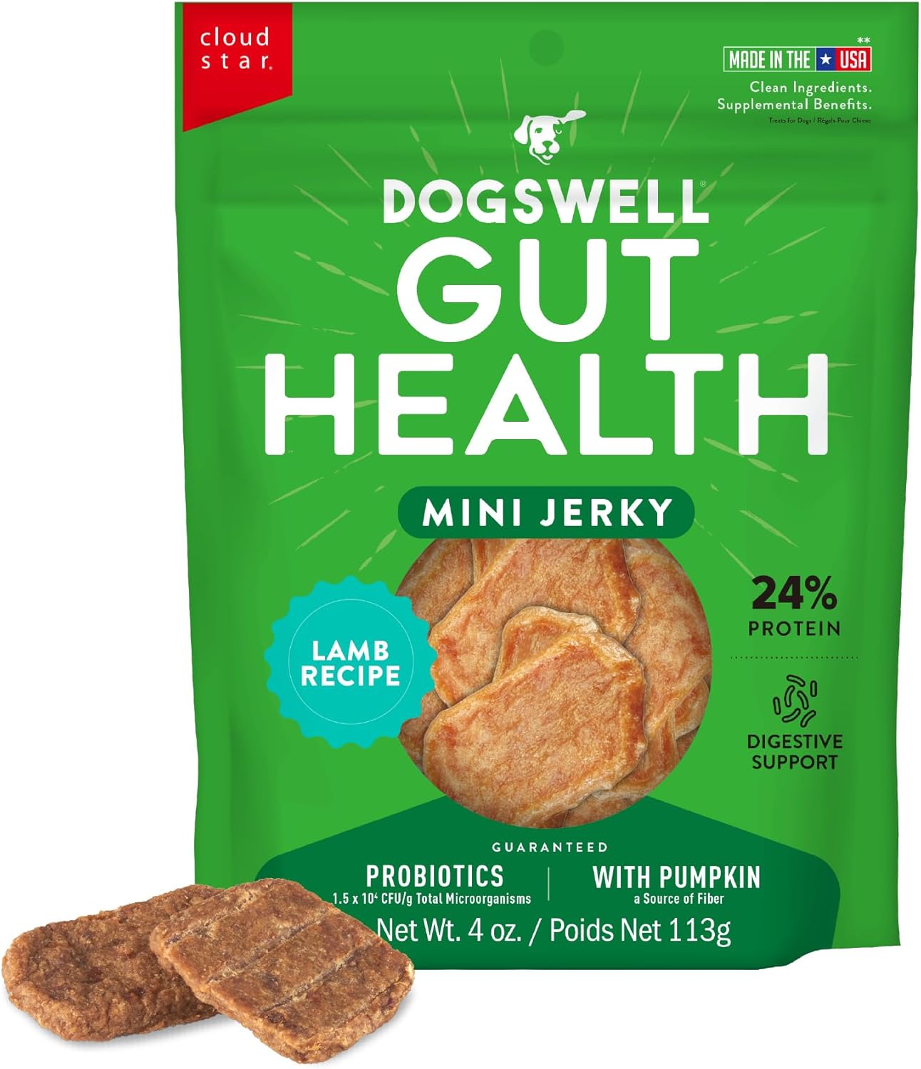 Dogswell-Gut-Health-Mini-Jerky-Functional-Dog-Treats,-Lamb-4-oz.--2060