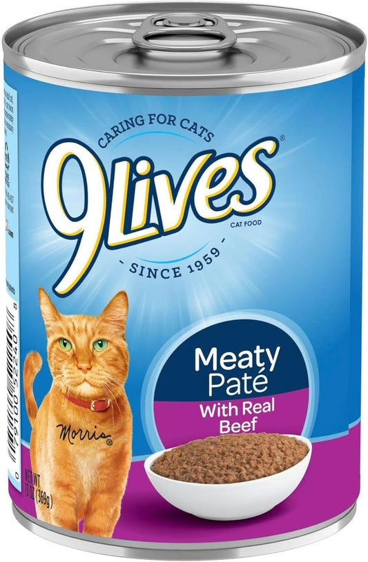 9Lives-Meaty-Paté-With-Real-Beef-Wet-Cat-Food,-13-Ounce-of----330