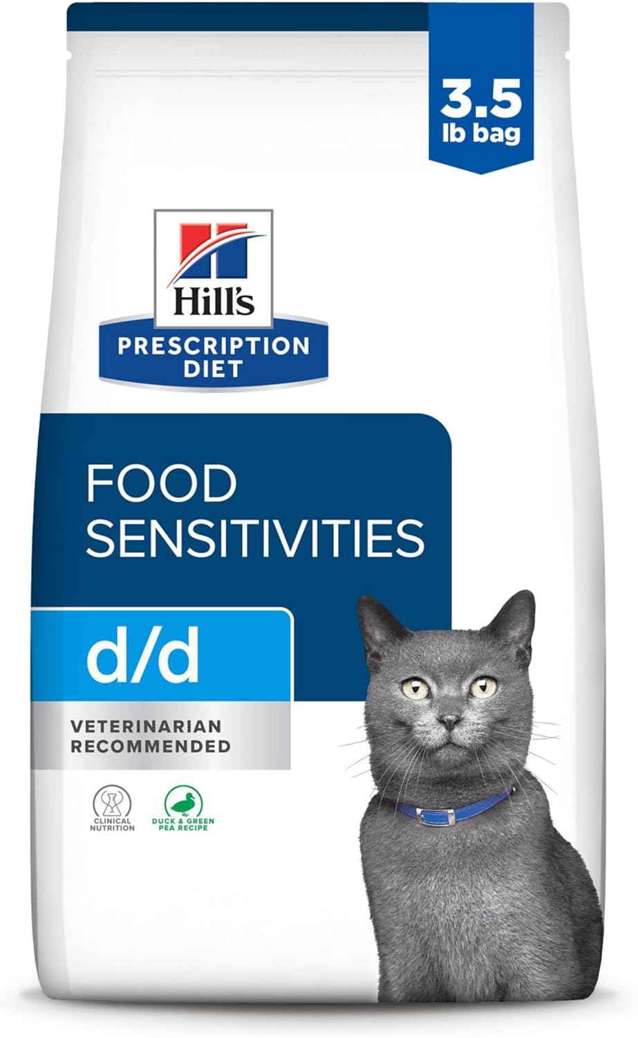 Hill's-Prescription-Diet-d/d-Food-Sensitivities-Duck-&-Green-Pea-Formula-Dry-Cat-786