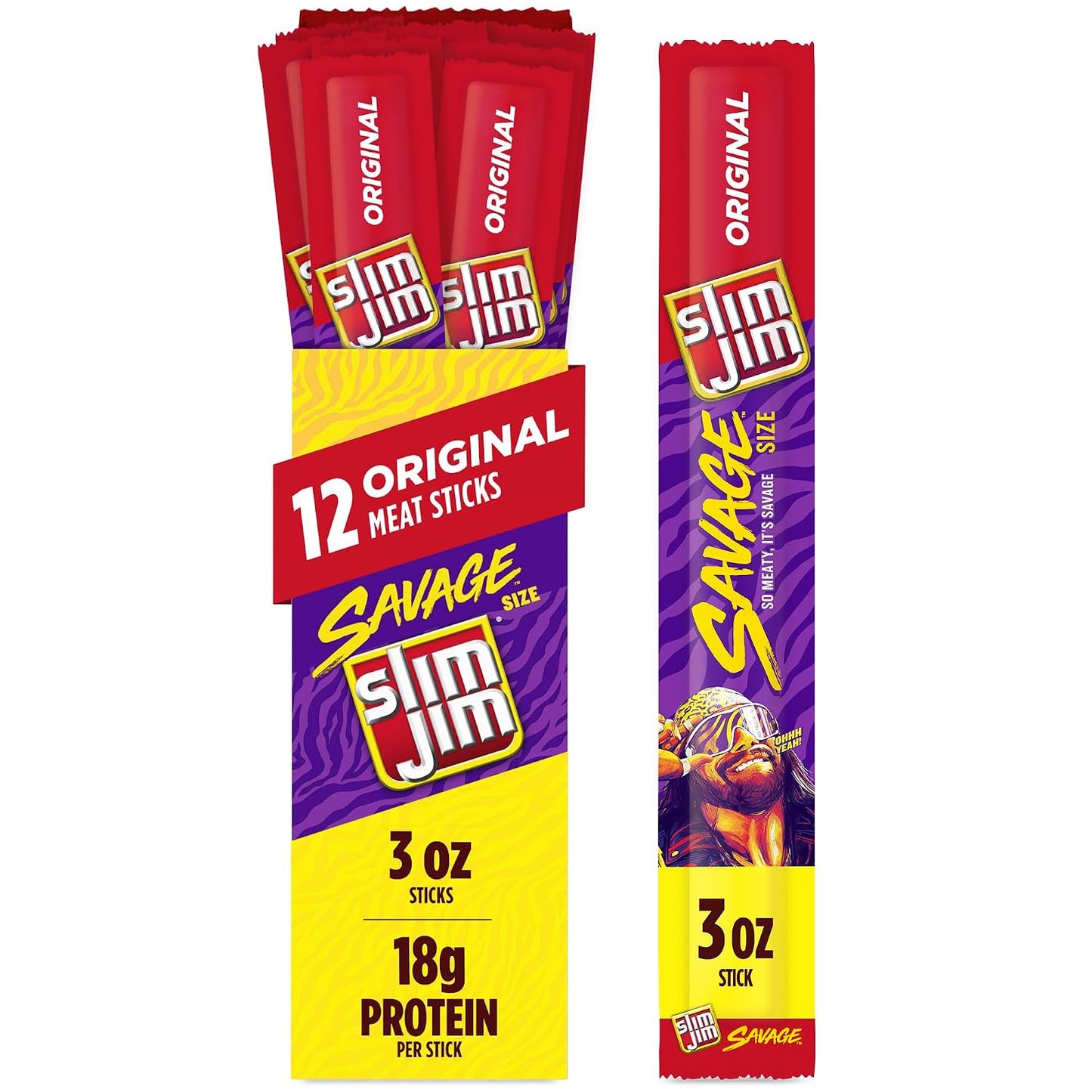 Slim-Jim-Savage-Smoked-Jerky-Sticks,-Original-Flavor,-3-oz.,-12-ct------488