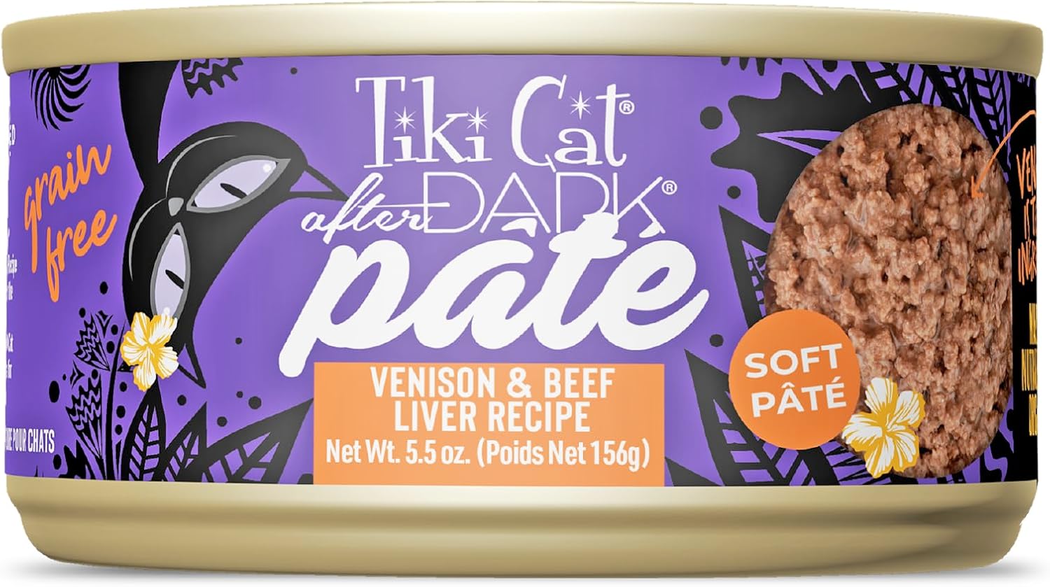 Tiki-Cat-After-Dark-Soft-Pate-Wet-Cat-Food,-Venison-&-Liver-5.5-Can523
