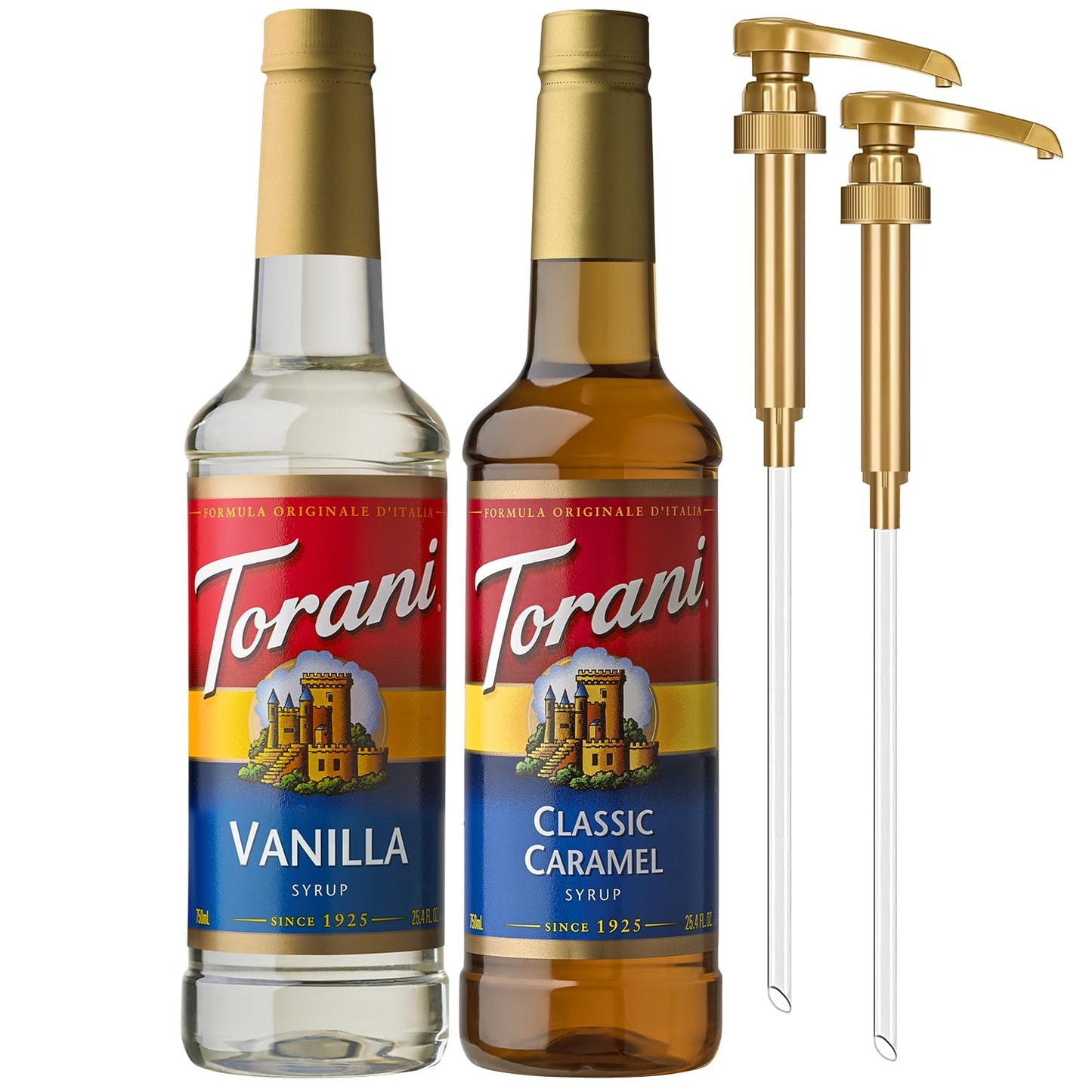 Torani-Syrups,-Classic-Caramel-and-Vanilla-Syrup-Variety-2-Pack,-Coffee-Syrups-for-Pumps-25.4-2160