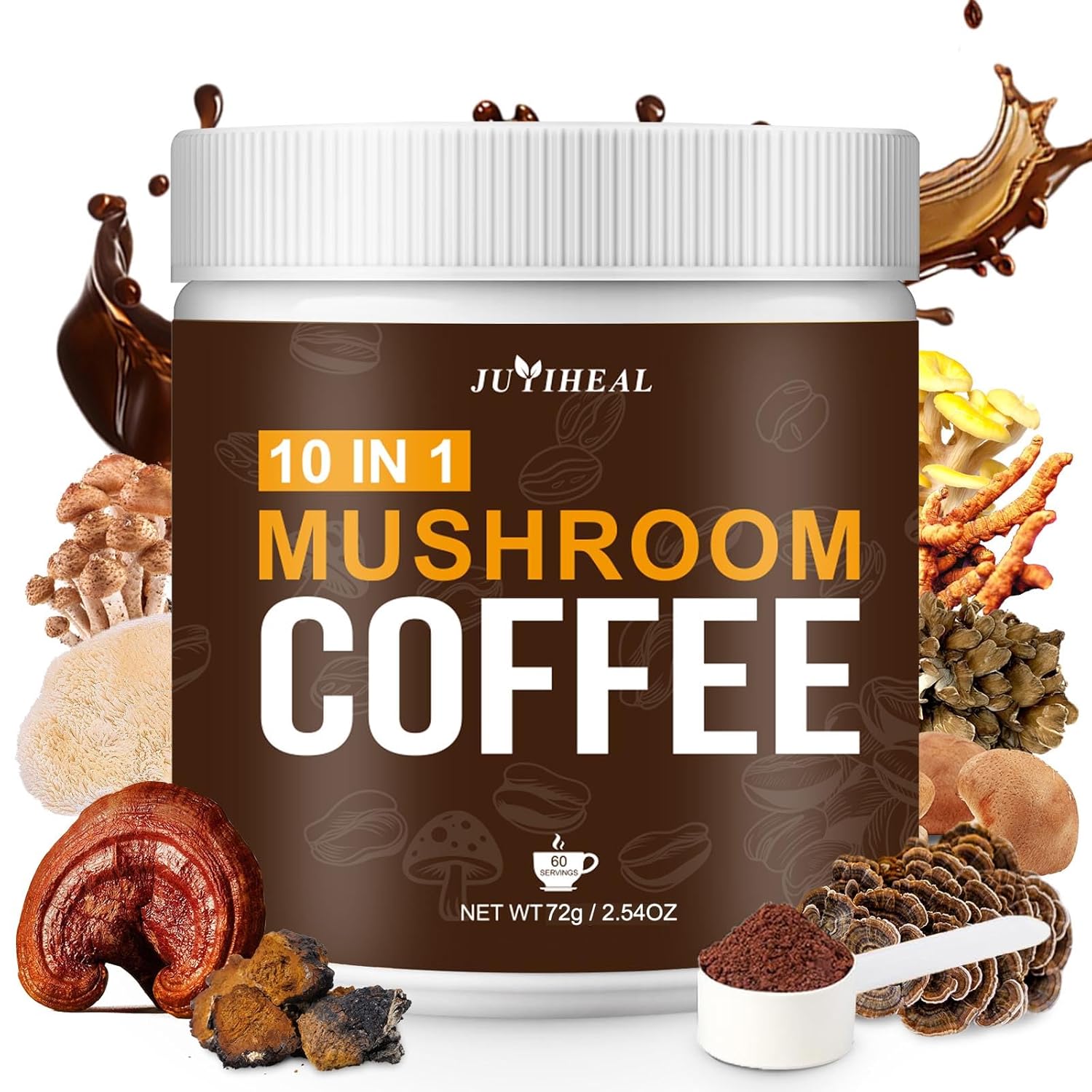 JUYIHEAL-Mushroom-Coffee,-10-in1-Mushroom-Powder-Coffee-with-Lions-Mane,-Chaga,-Reishi,-1346