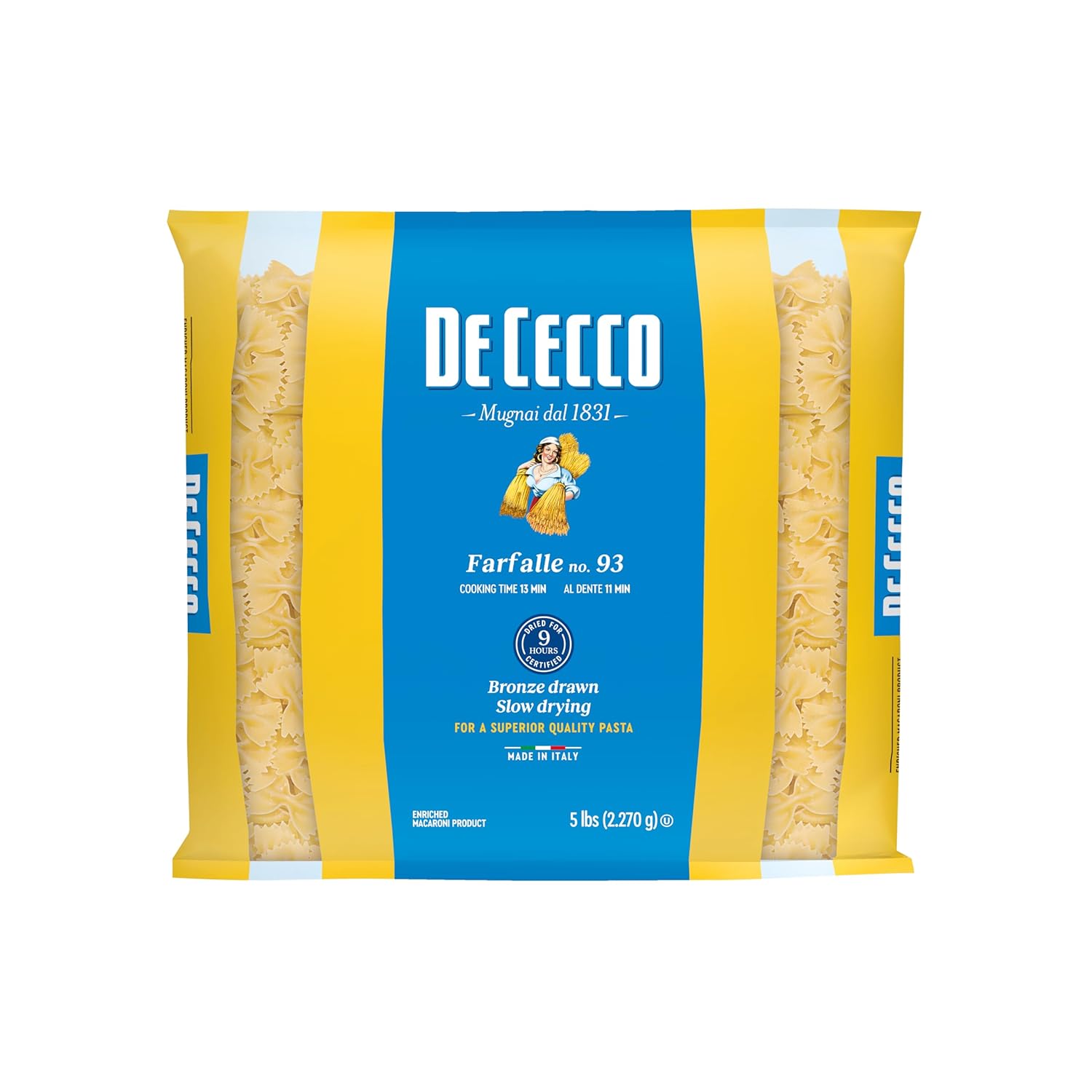 De-Cecco-Semolina-Pasta,-Farfalle,-5-Pound---572
