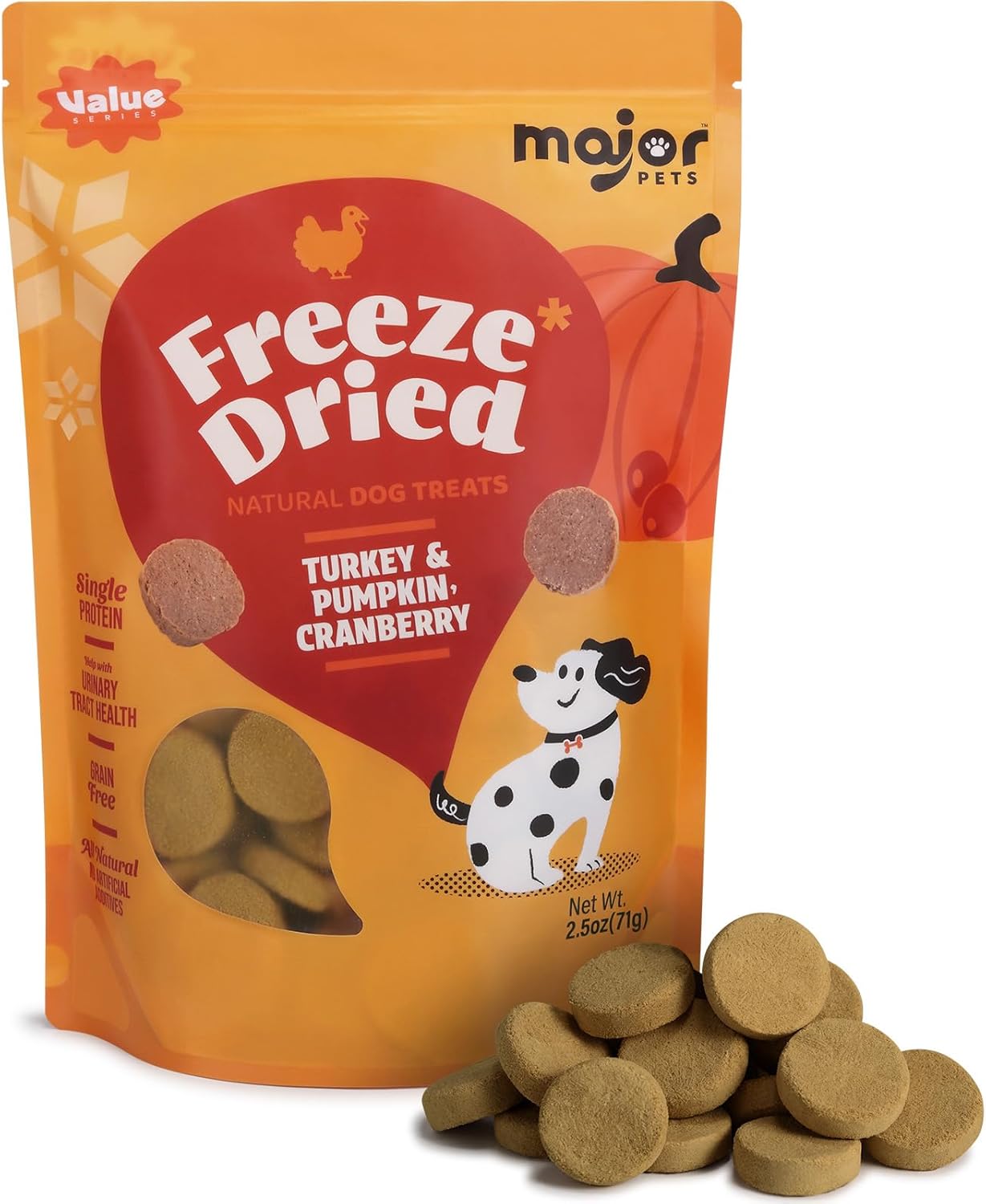 MAJOR-PETS-Freeze-Dried-Turkey-Dog-Treats-with-Pumpkin-&-Cranberry,-Limited-Ingredient-1056