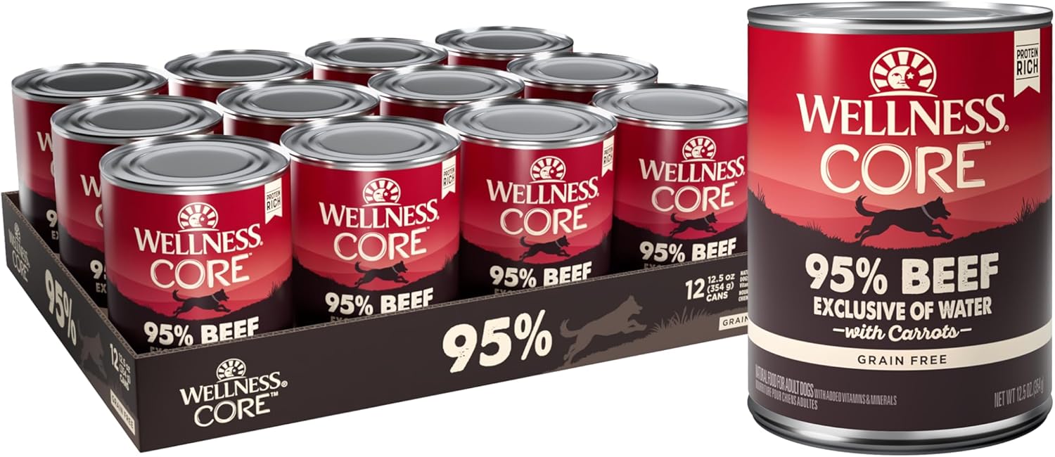 Wellness-CORE-0.95-Natural-Wet-Grain-Free-Canned-Dog-Food,-Beef-&-Carrots,12.5-Ounce-1595